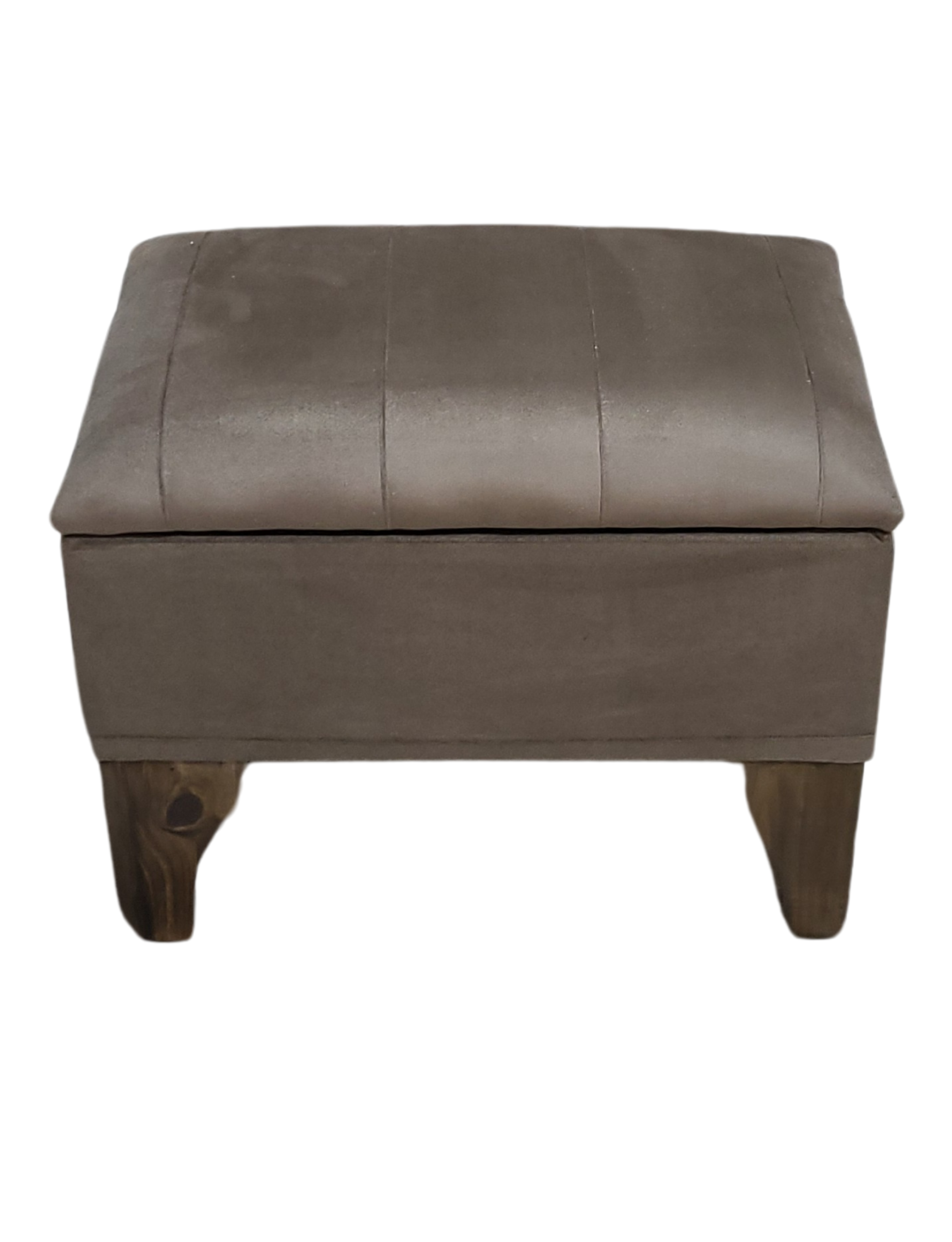 Banqueta Baúl Chocolate Felpa 60x40x45x20  Muebles Rimar-3