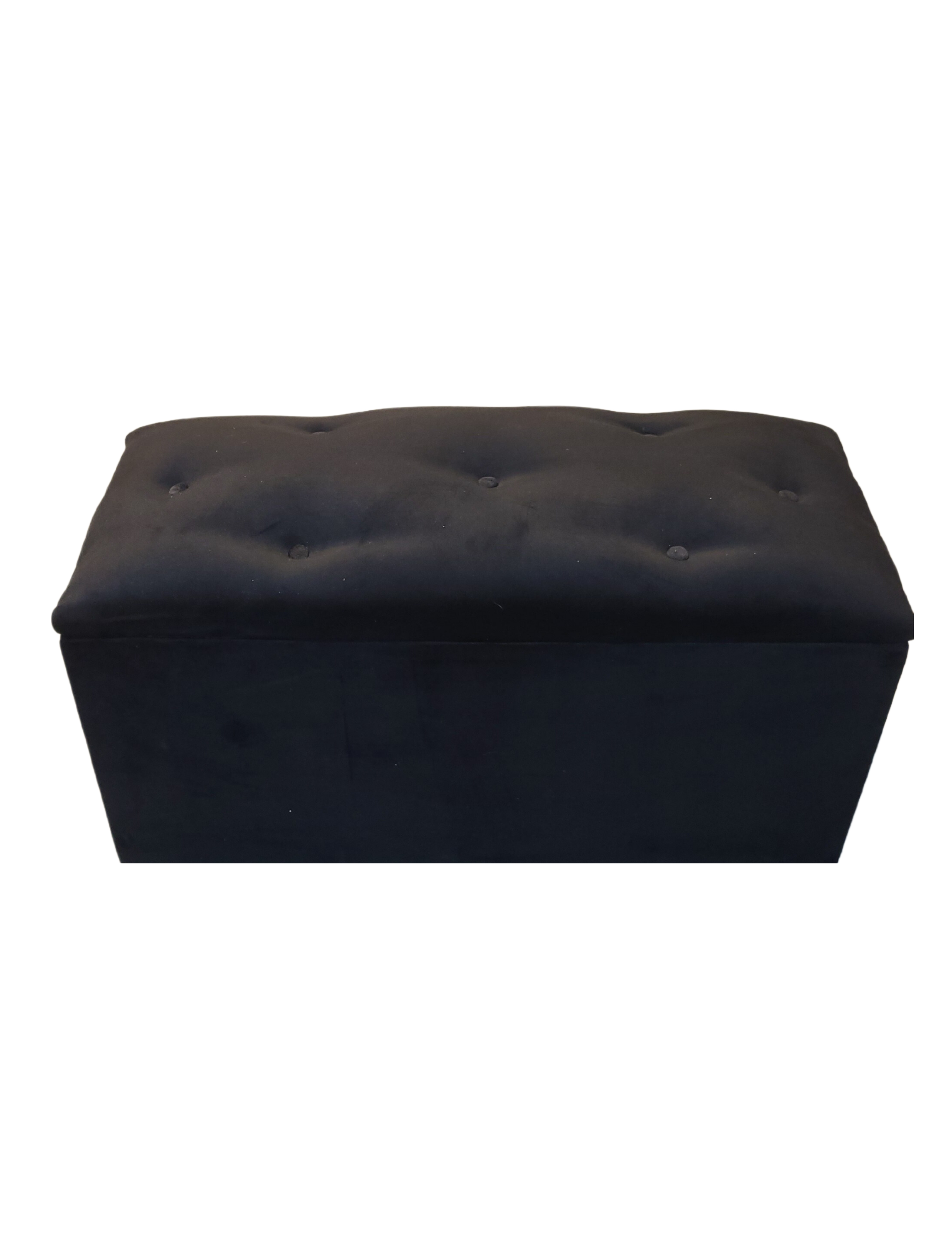 Baul Botone XL Negro Felpa  95X40X50X40 Rimar-4