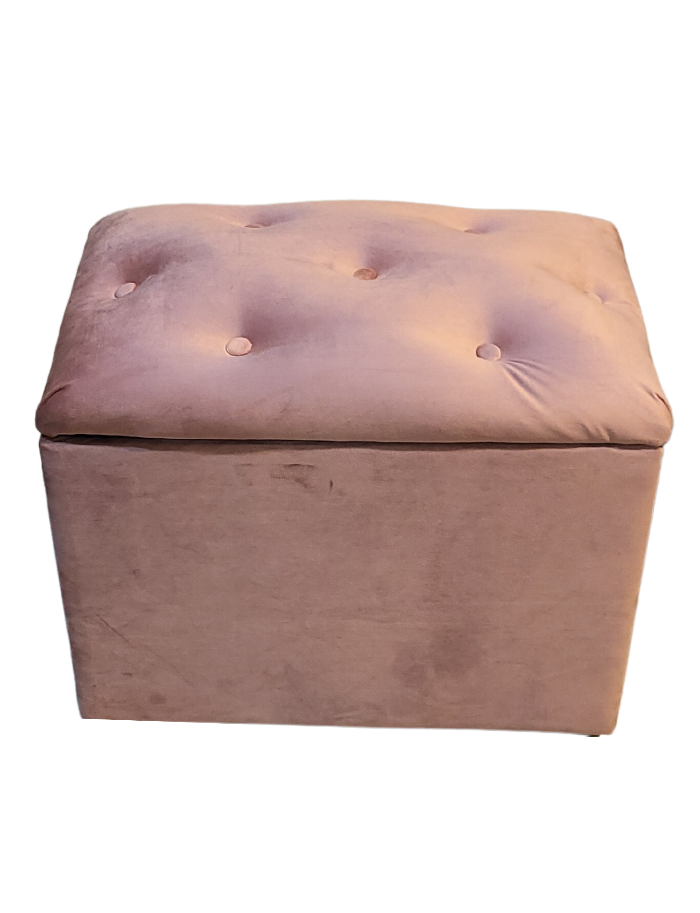 Banqueta Baul Palo Rosa Felpa 60x35x50 Rimar-4
