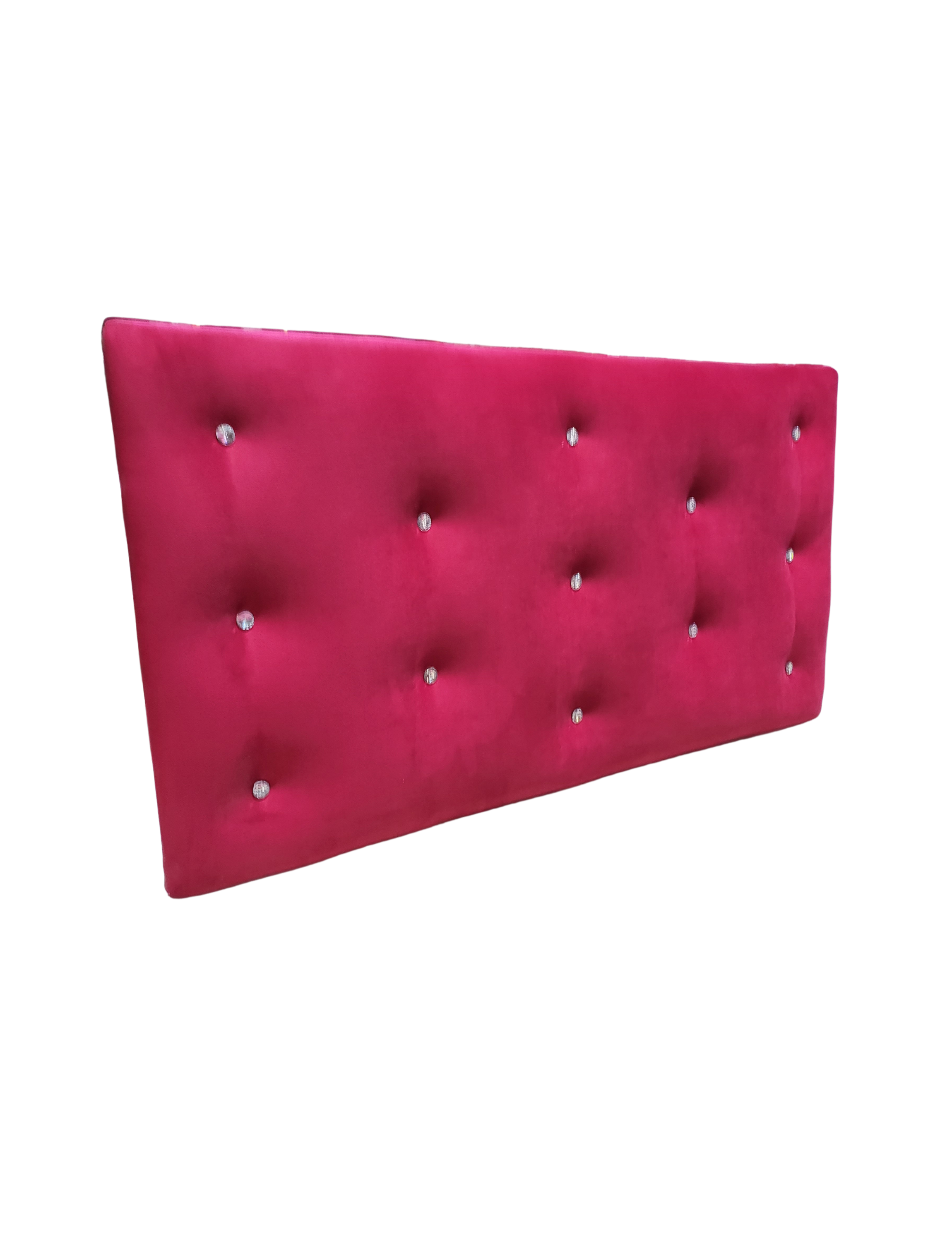 Respaldo 1.5 Plazas Botón Diamante Felpa Muebles Rimar-2