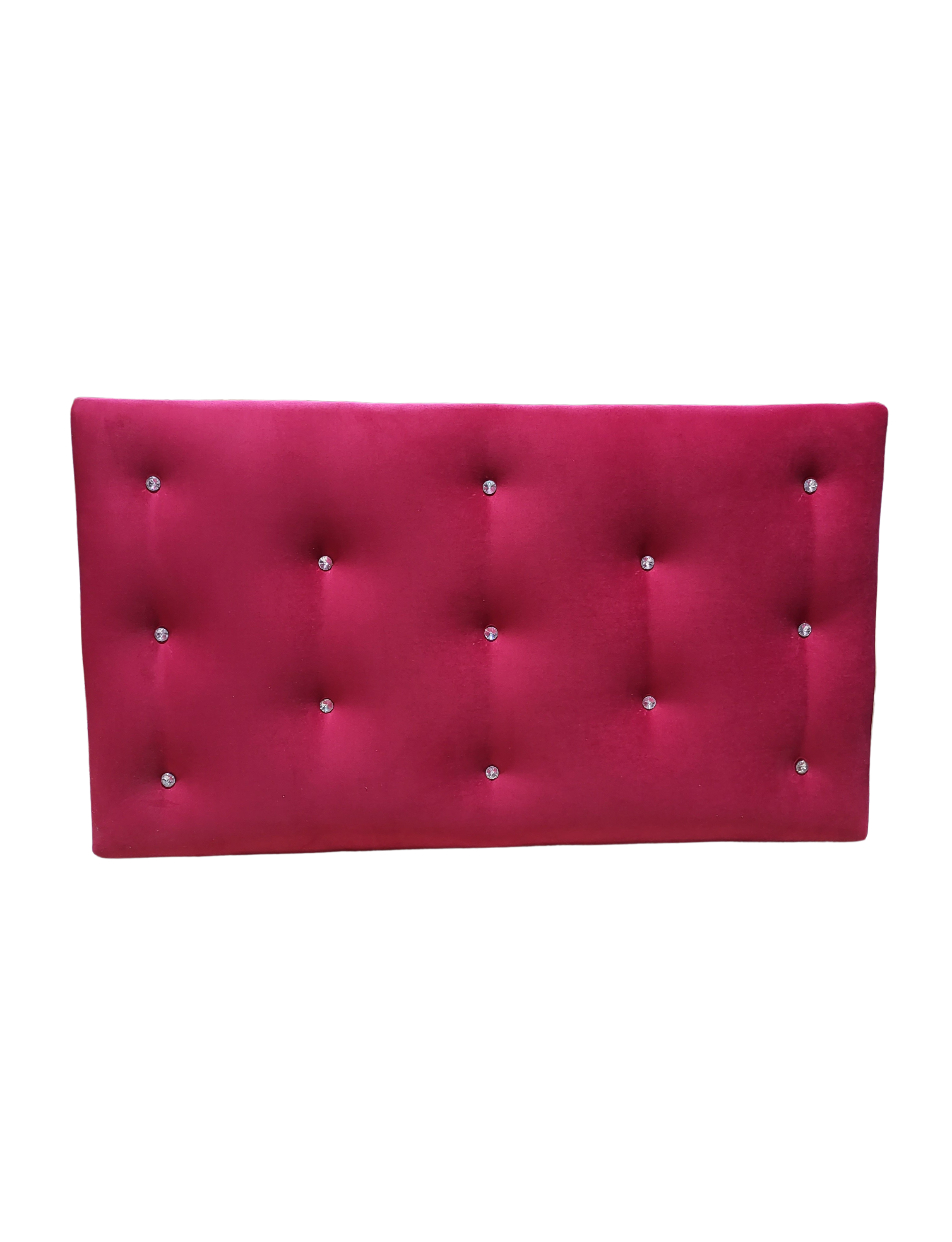 Respaldo 1.5 Plazas Botón Diamante Felpa Muebles Rimar-3