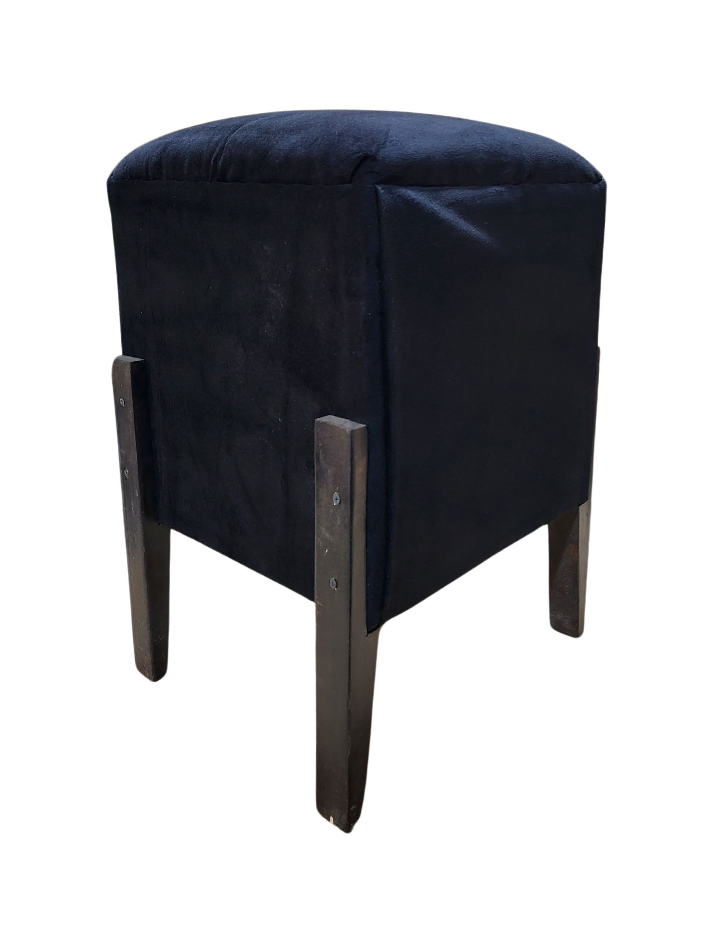 Pouf Negro Felpa 35x35x52 Muebles Rimar-6
