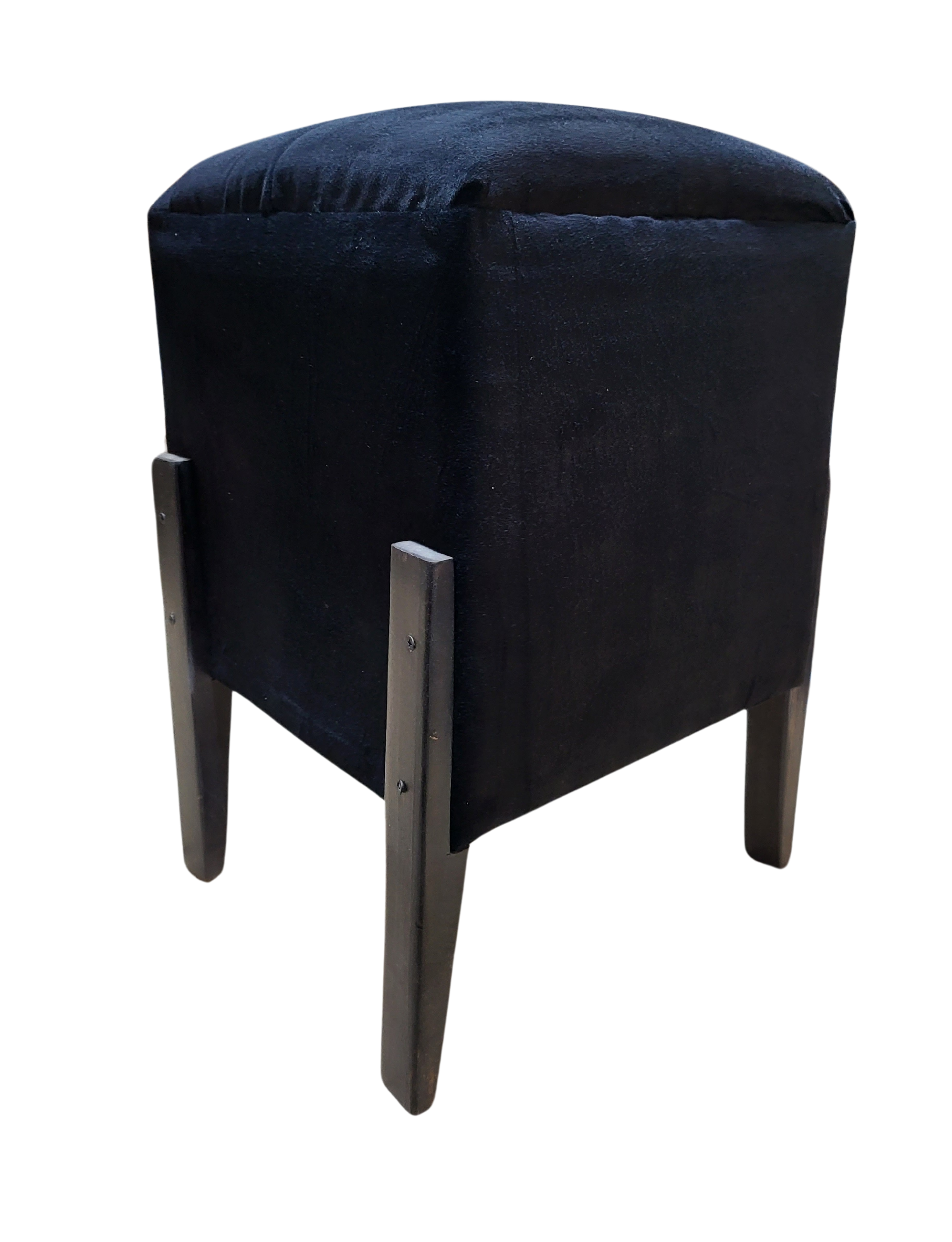 Pouf Negro Felpa 35x35x52 Muebles Rimar-7