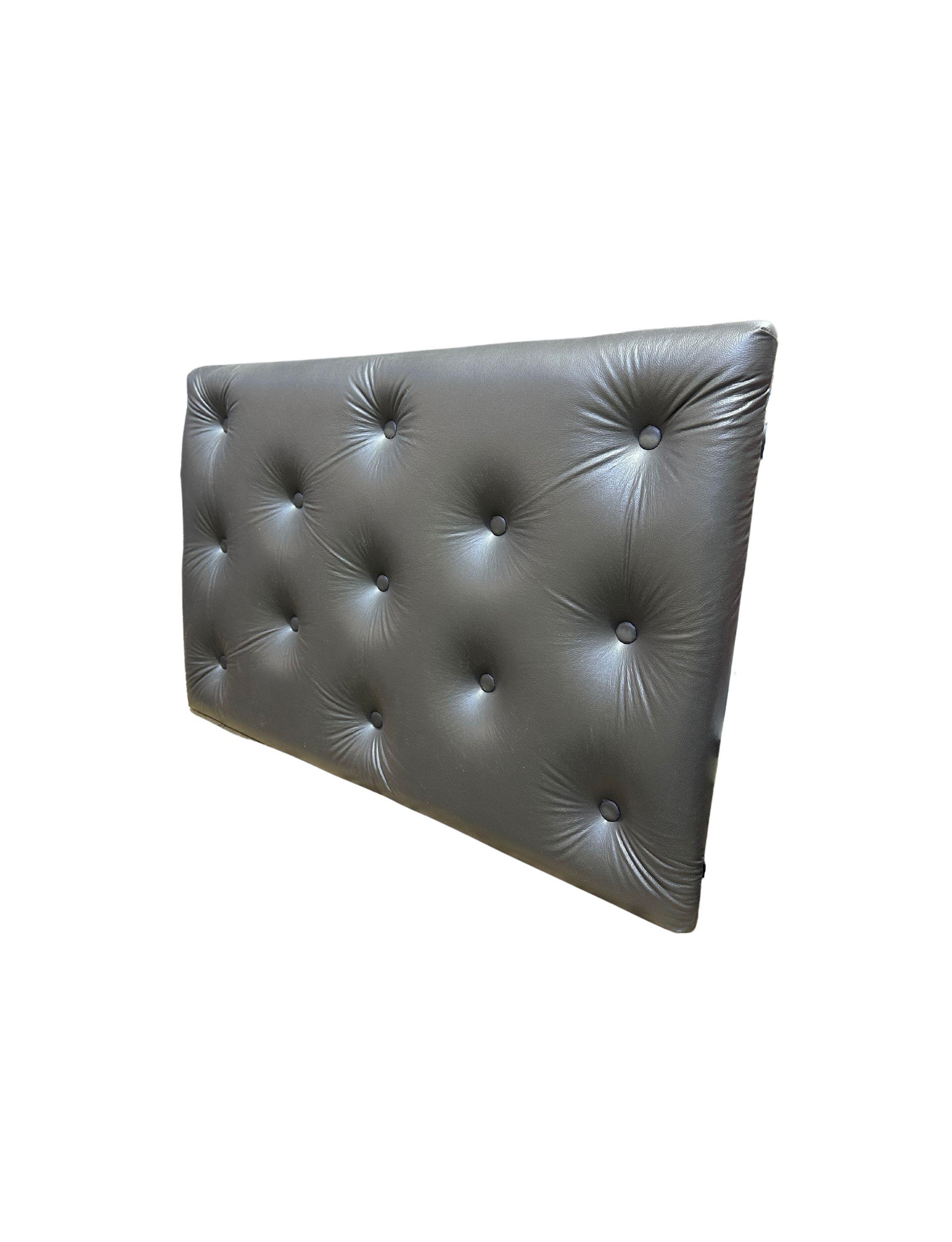 Respaldo 1 Plaza Gris Eco cuero Muebles Rimar-3