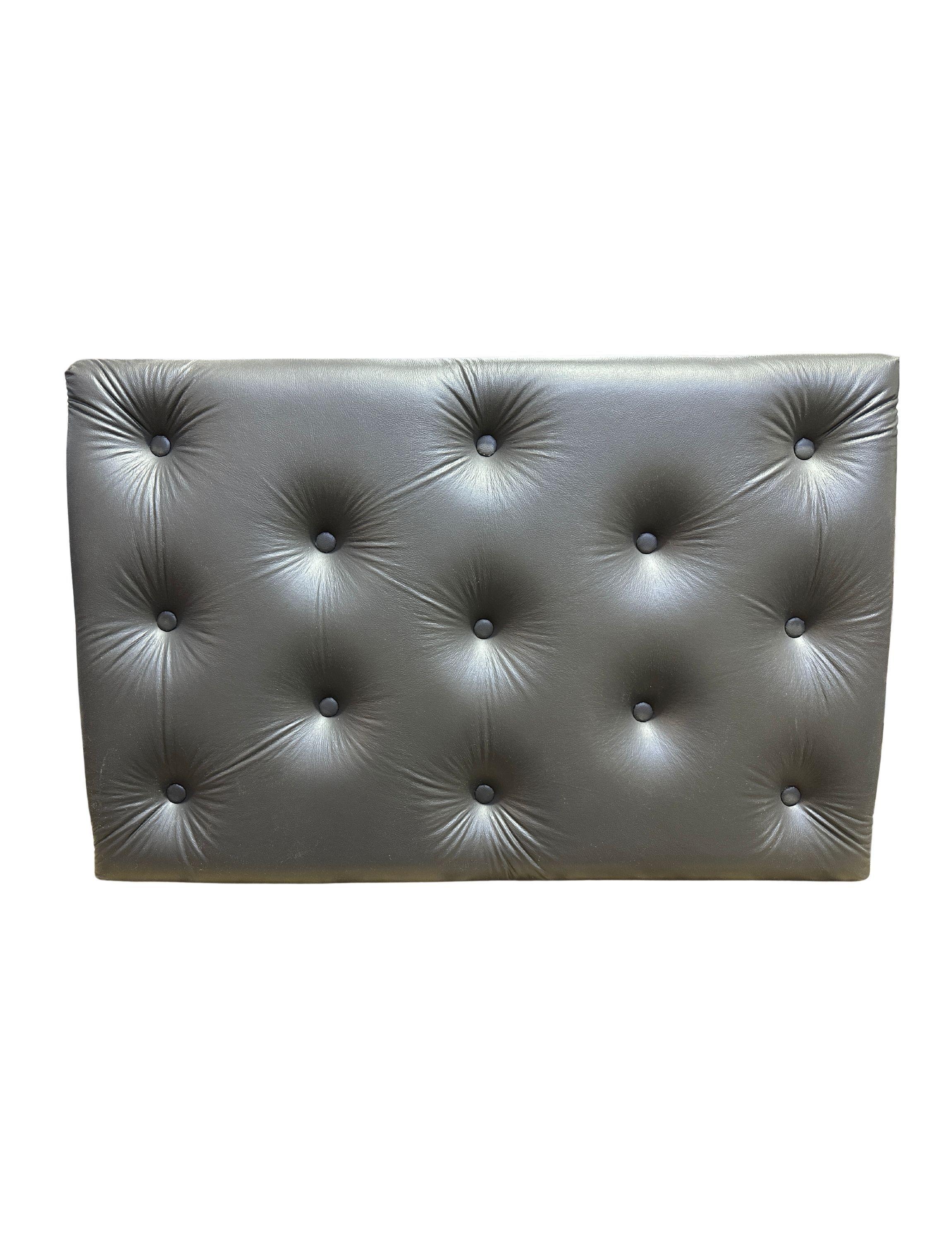 Respaldo 1 Plaza Gris Eco cuero Muebles Rimar-4