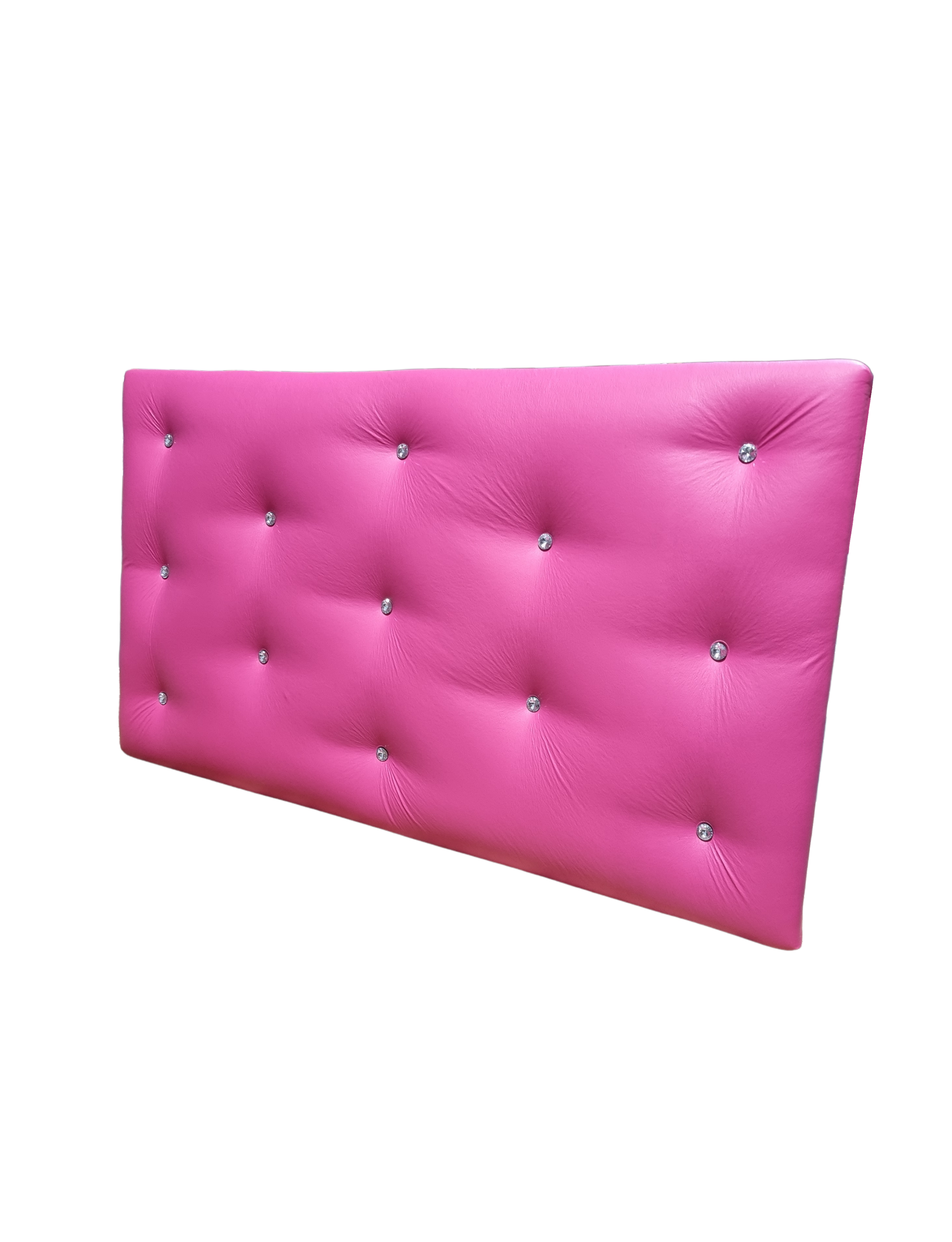 Respaldo 1.5 Plazas Botón Diamante Eco Cuero Muebles Rimar-2