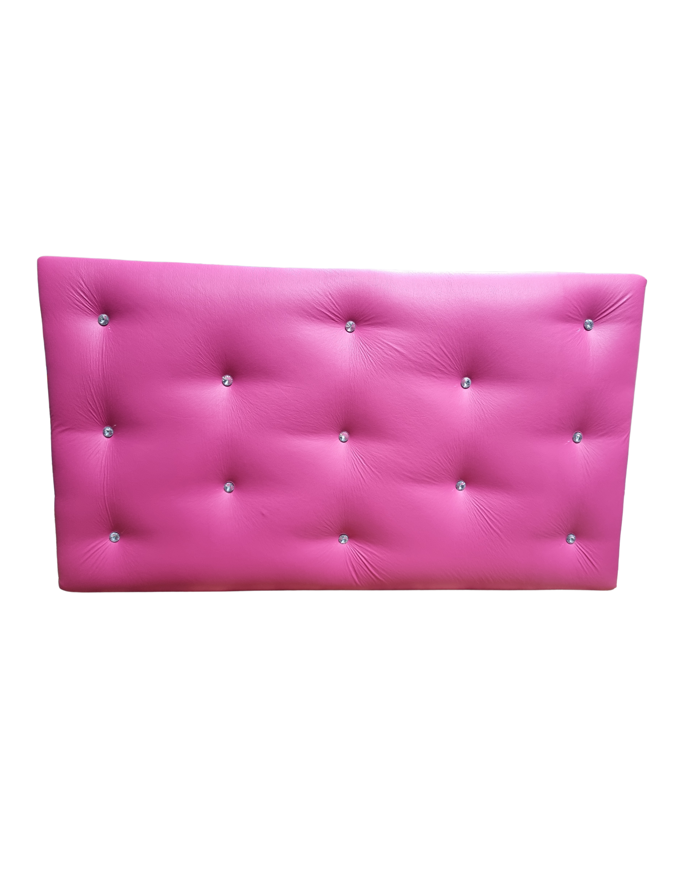 Respaldo 1.5 Plazas Botón Diamante Eco Cuero Muebles Rimar-3