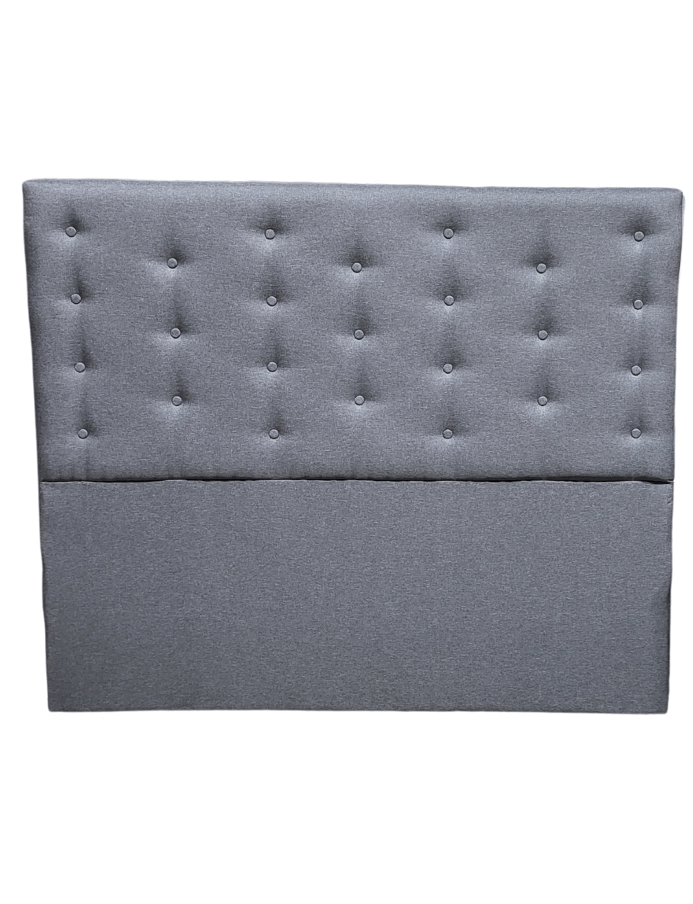 Respaldo Botoné Con Base 2P Lino Gris Claro-2