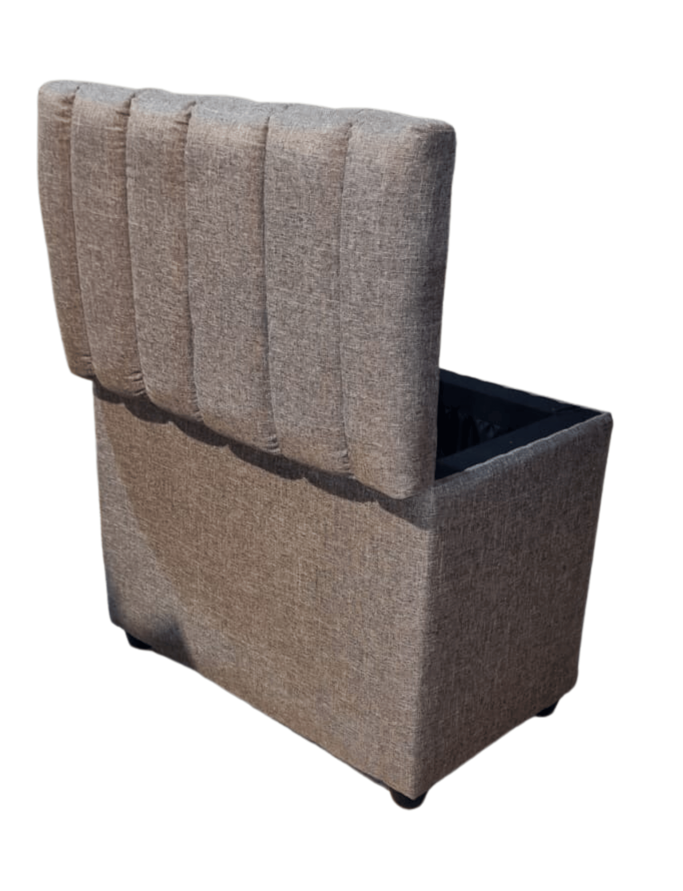 Banqueta Baul Tubular Gris Lino Rimar-4