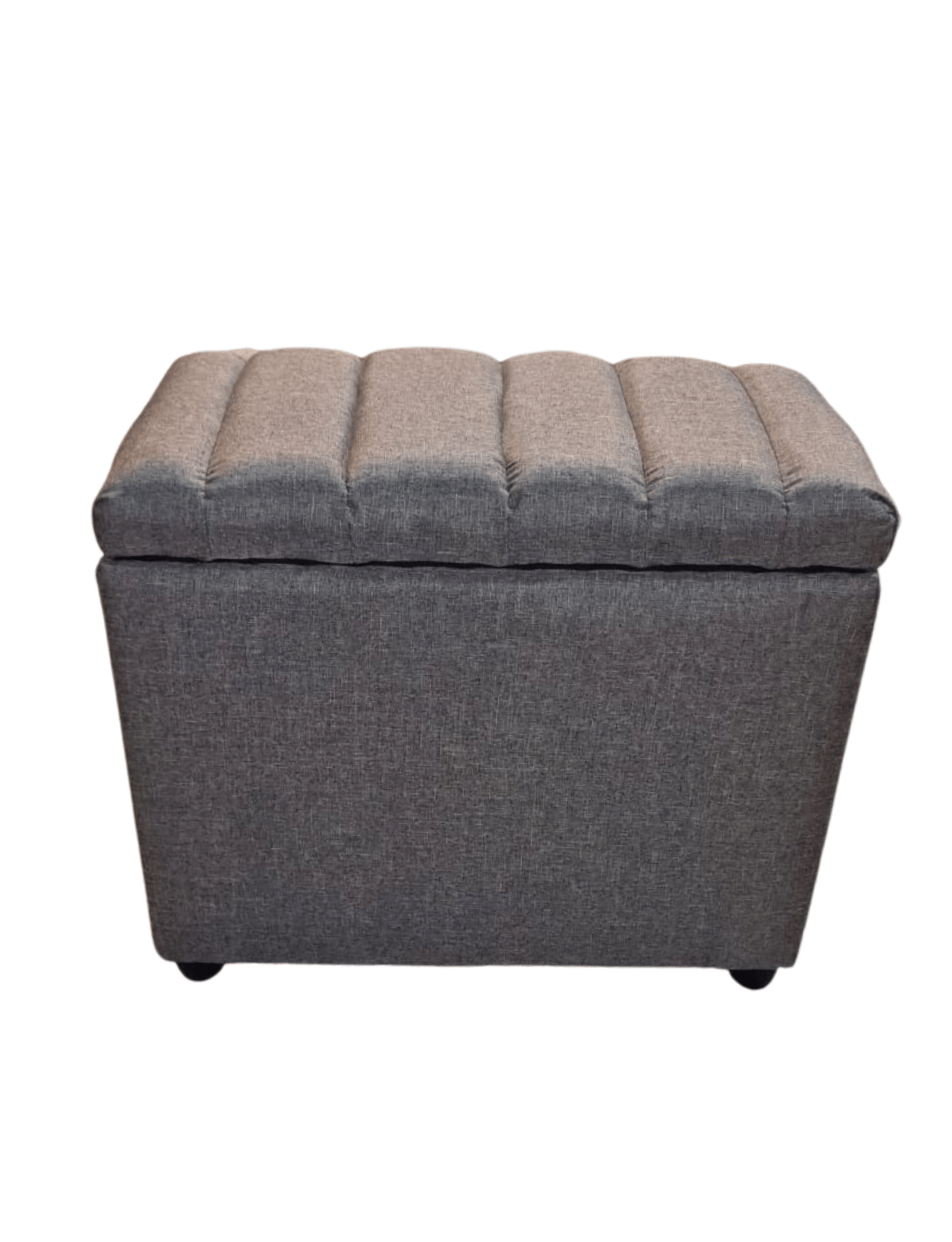 Banqueta Baul Tubular Gris Lino Rimar-3