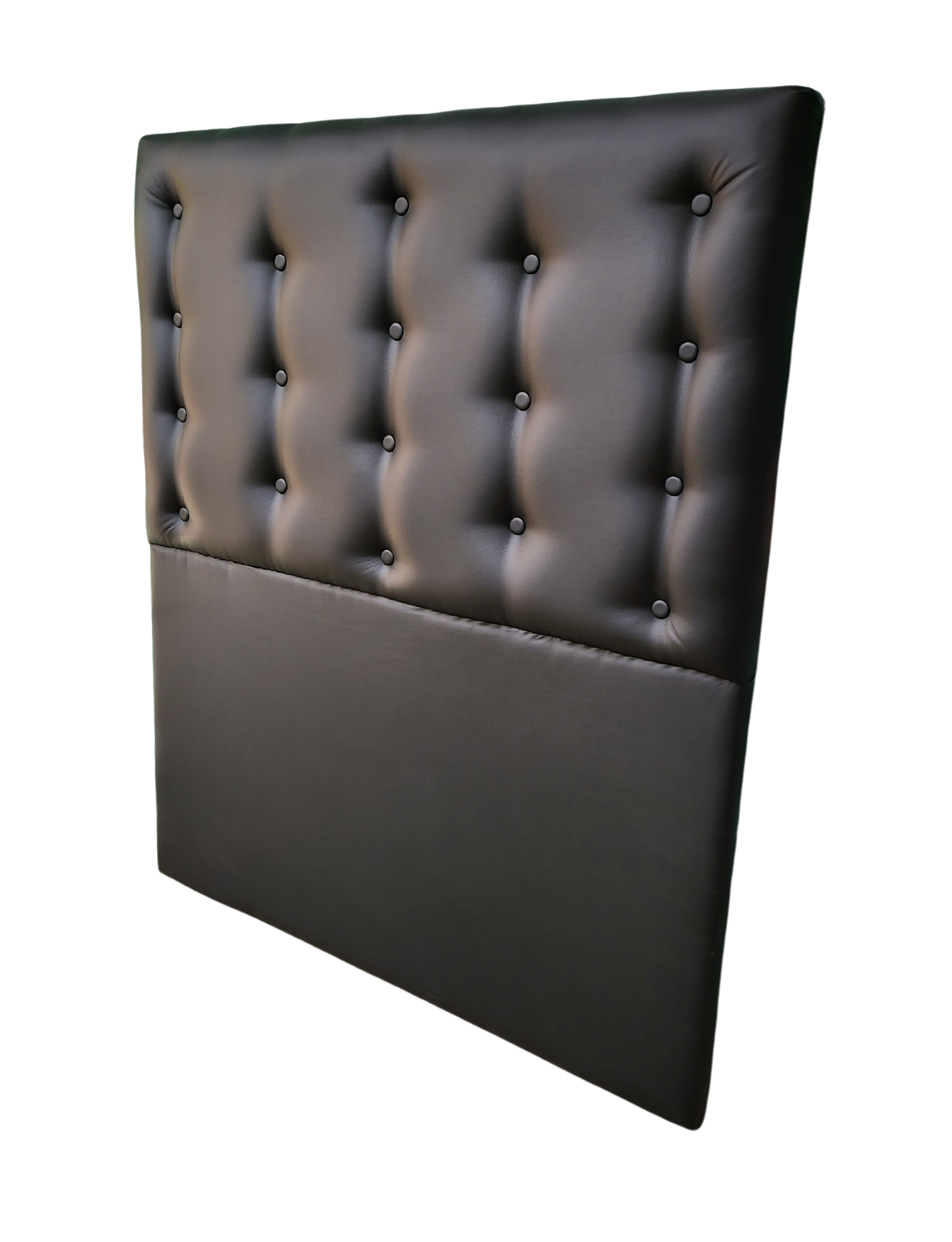 Respaldo 1 1/2 Negro Cuero PU Botón a piso Muebles Rimar-2