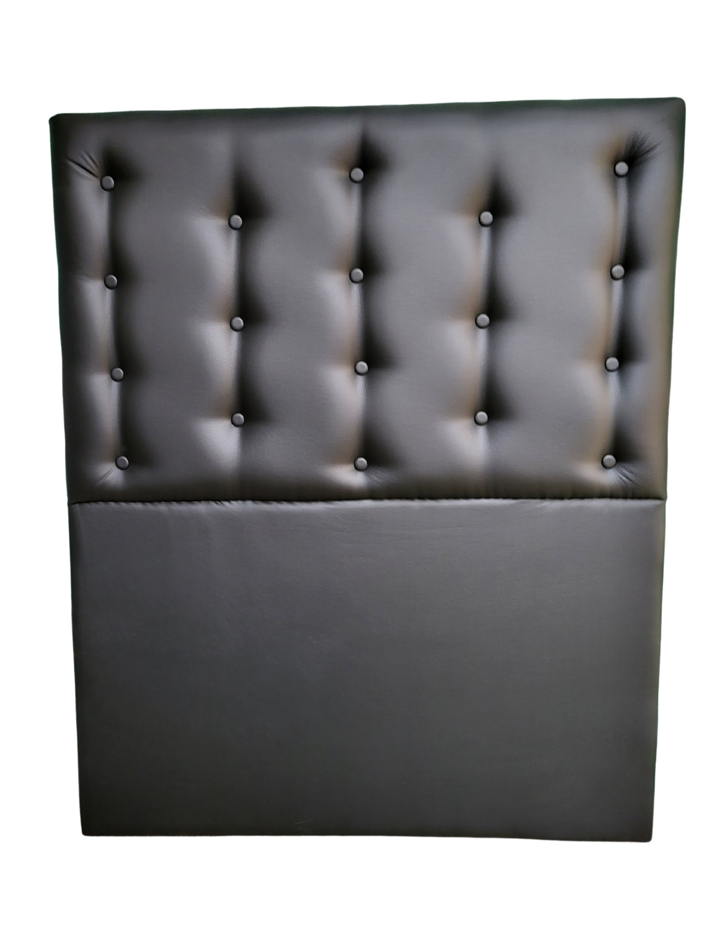 Respaldo 1 1/2 Negro Cuero PU Botón a piso Muebles Rimar-3