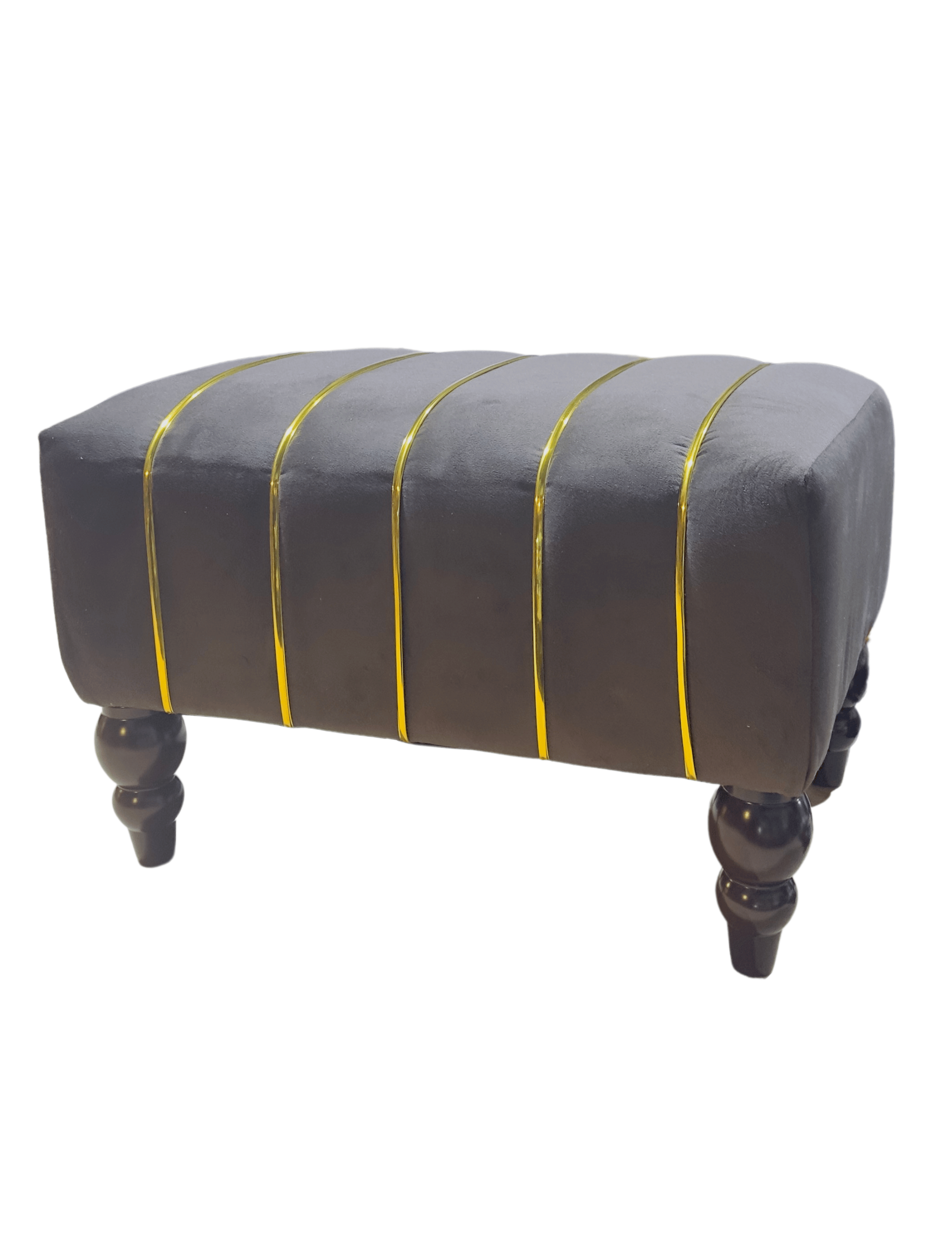 Banqueta Kenia Chocolate Felpa 60x40x45x20 Rimar-2