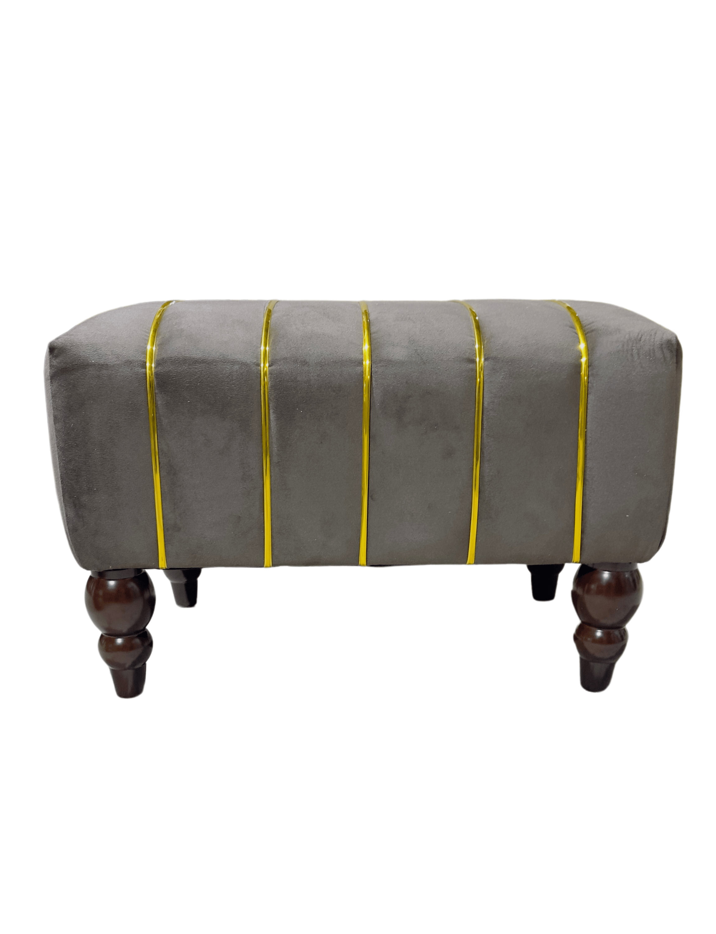 Banqueta Kenia Chocolate Felpa 60x40x45x20 Rimar-3