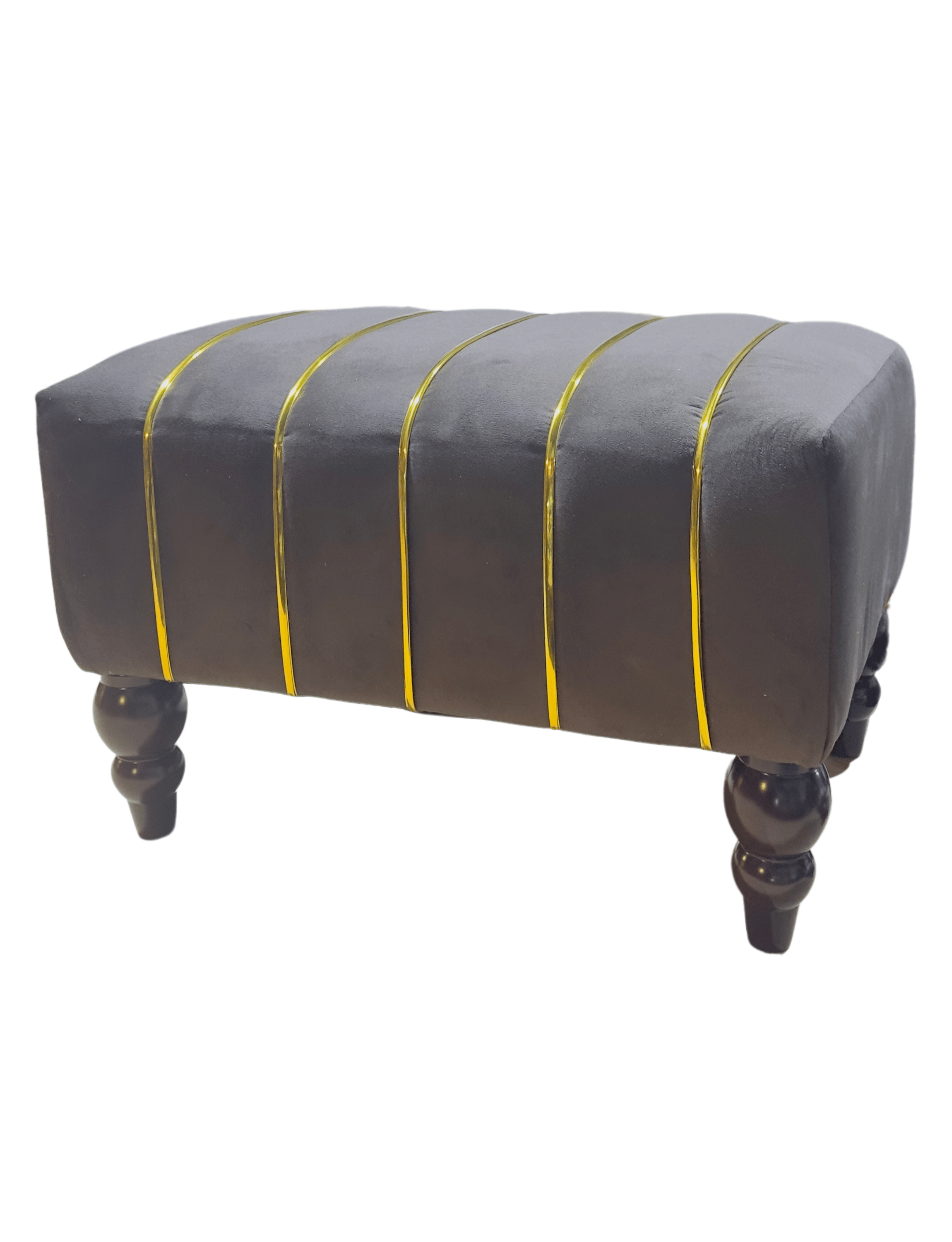 Banqueta Kenia Chocolate Felpa 60x40x45x20 Rimar-4