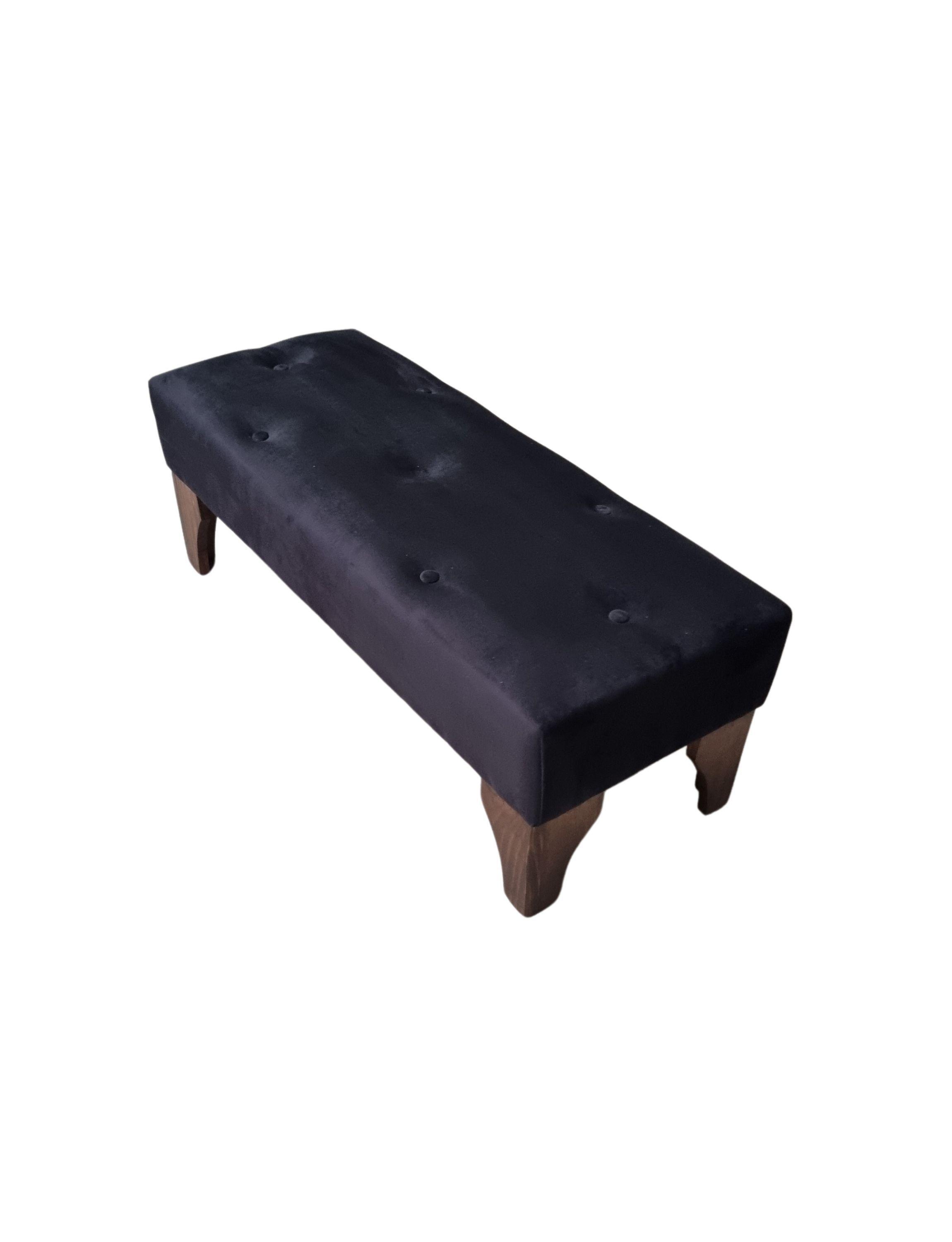BANQUETA NEGRO FELPA MUEBLES RIMAR-2