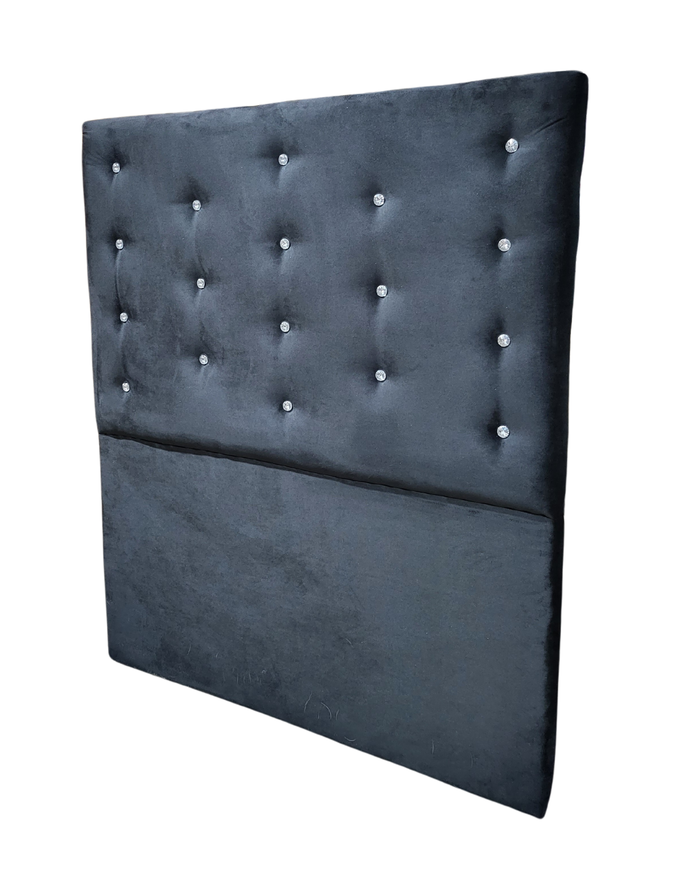 Respaldo 1 1/2 Negro Felpa Botón Diamante a piso Muebles Rimar-2