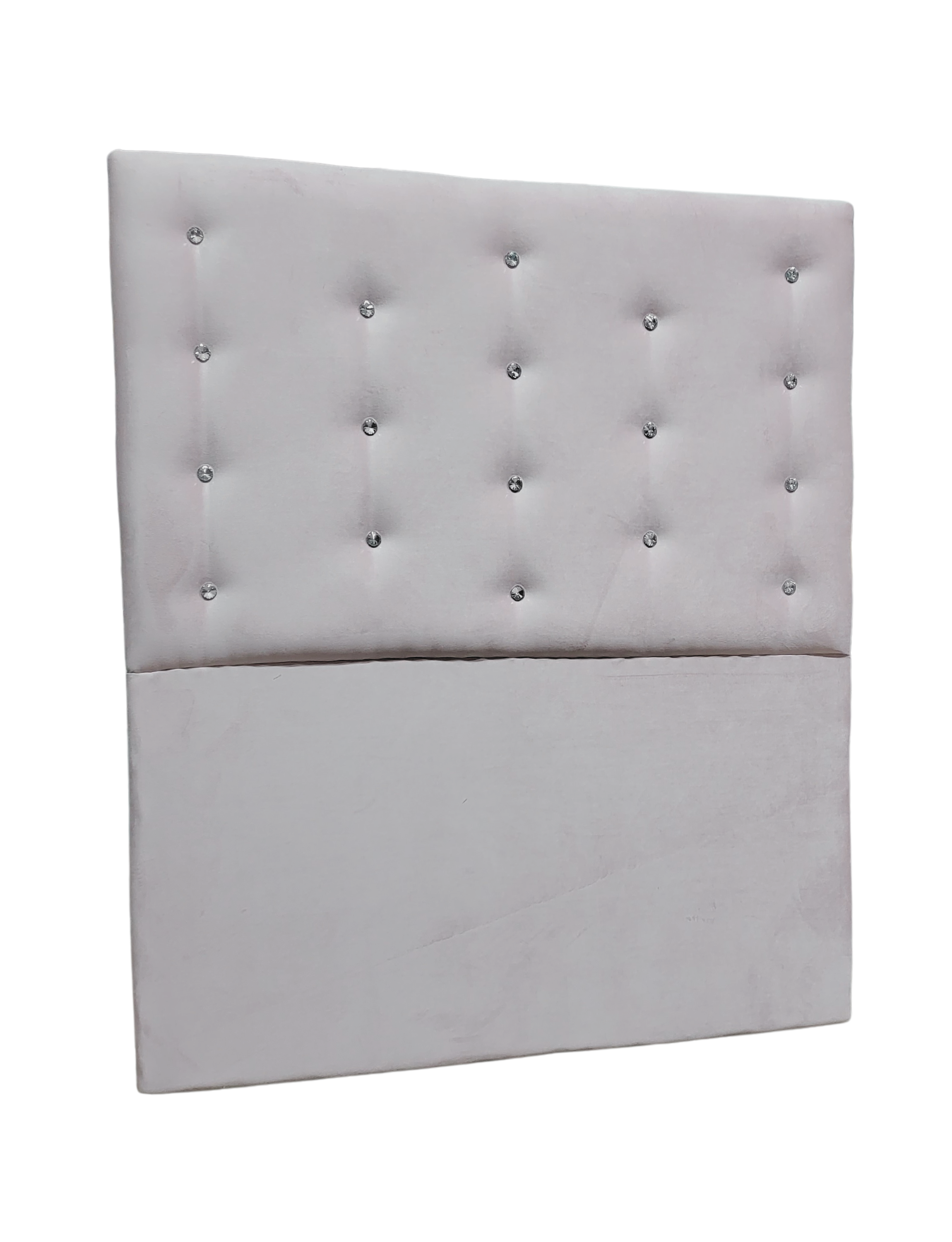 Respaldo 1 Plaza Crudo Felpa Botón Diamante a piso Muebles Rimar-3