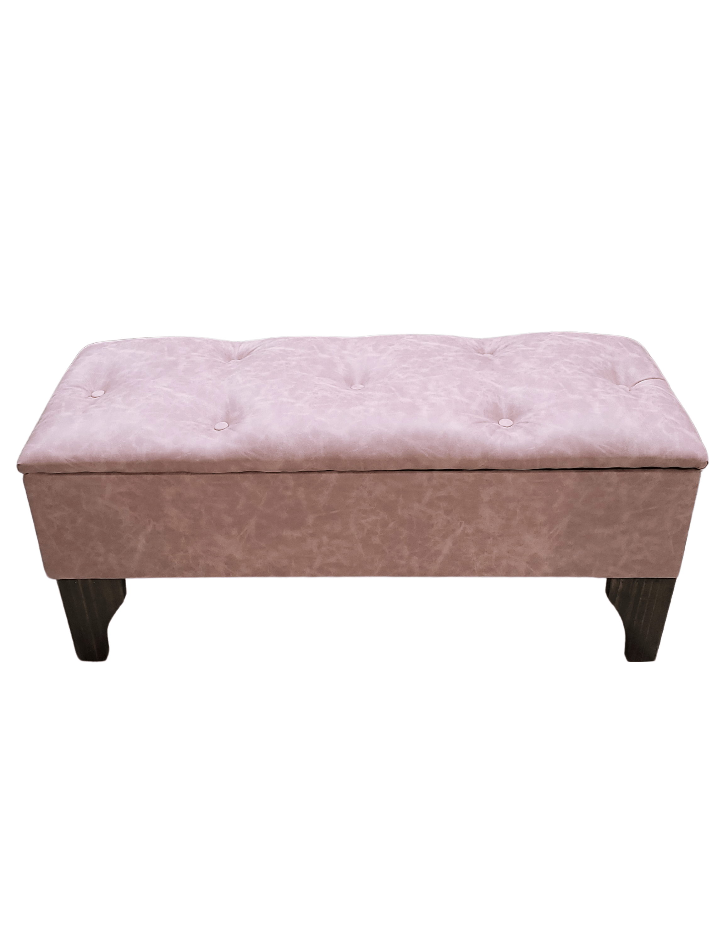 Baúl Botone Palo Rosa Eco Cuero Rimar 105x40x45x20-2