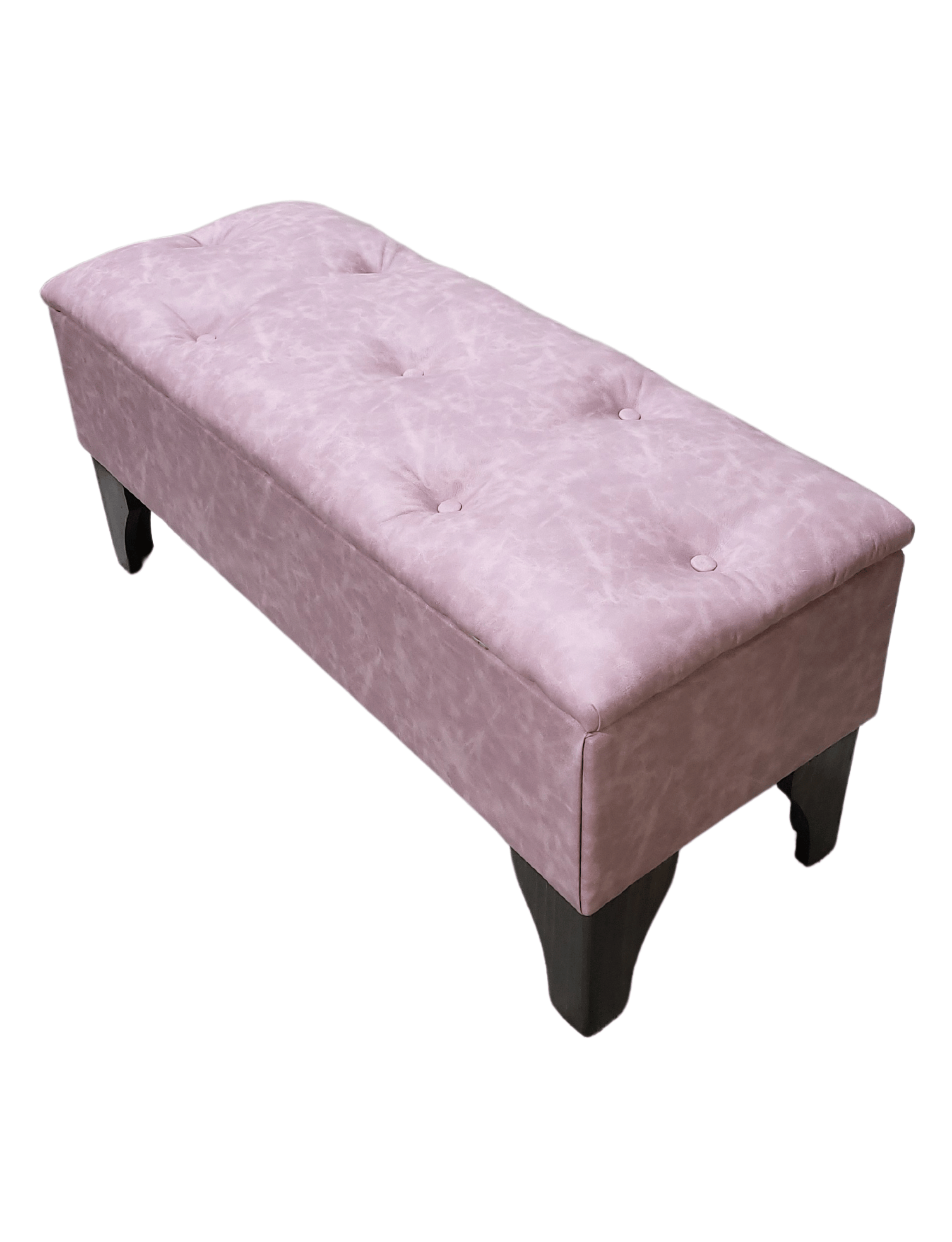 Baúl Botone Palo Rosa Eco Cuero Rimar 105x40x45x20-5