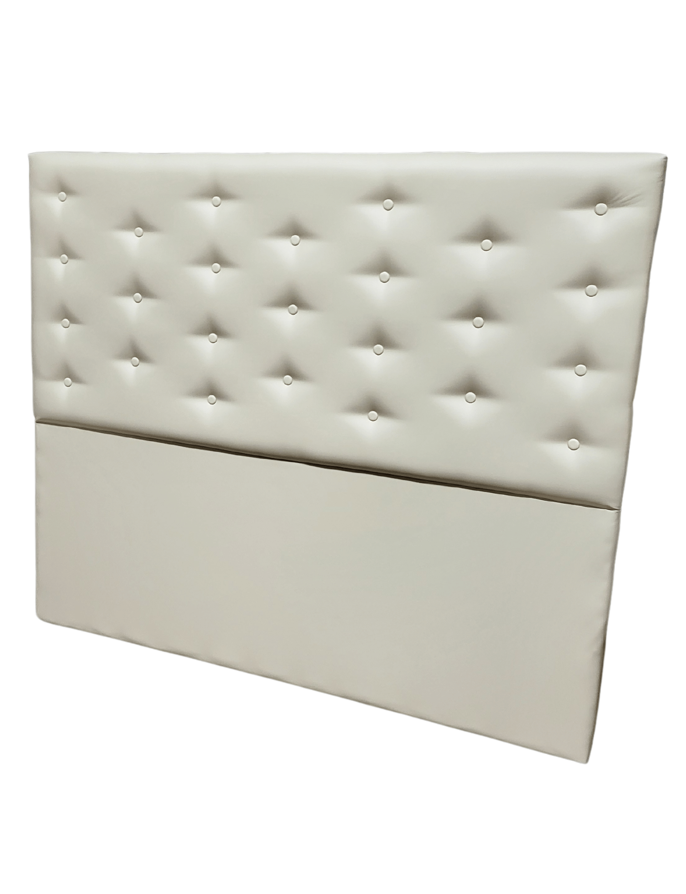 Respaldo 2 Plazas Beige Eco cuero Botone a piso Rimar-3
