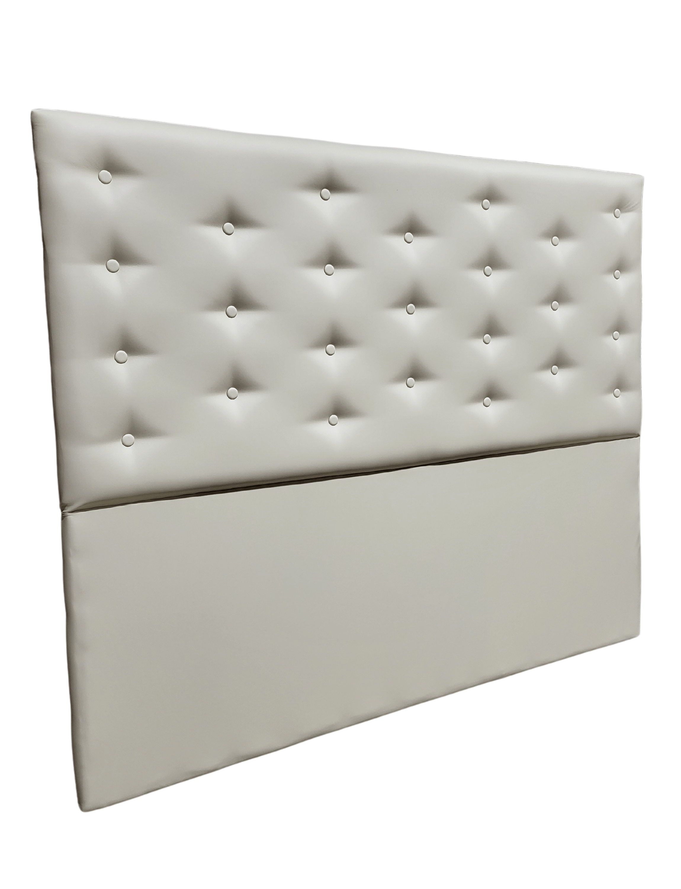 Respaldo 2 Plazas Beige Eco cuero Botone a piso Rimar-4