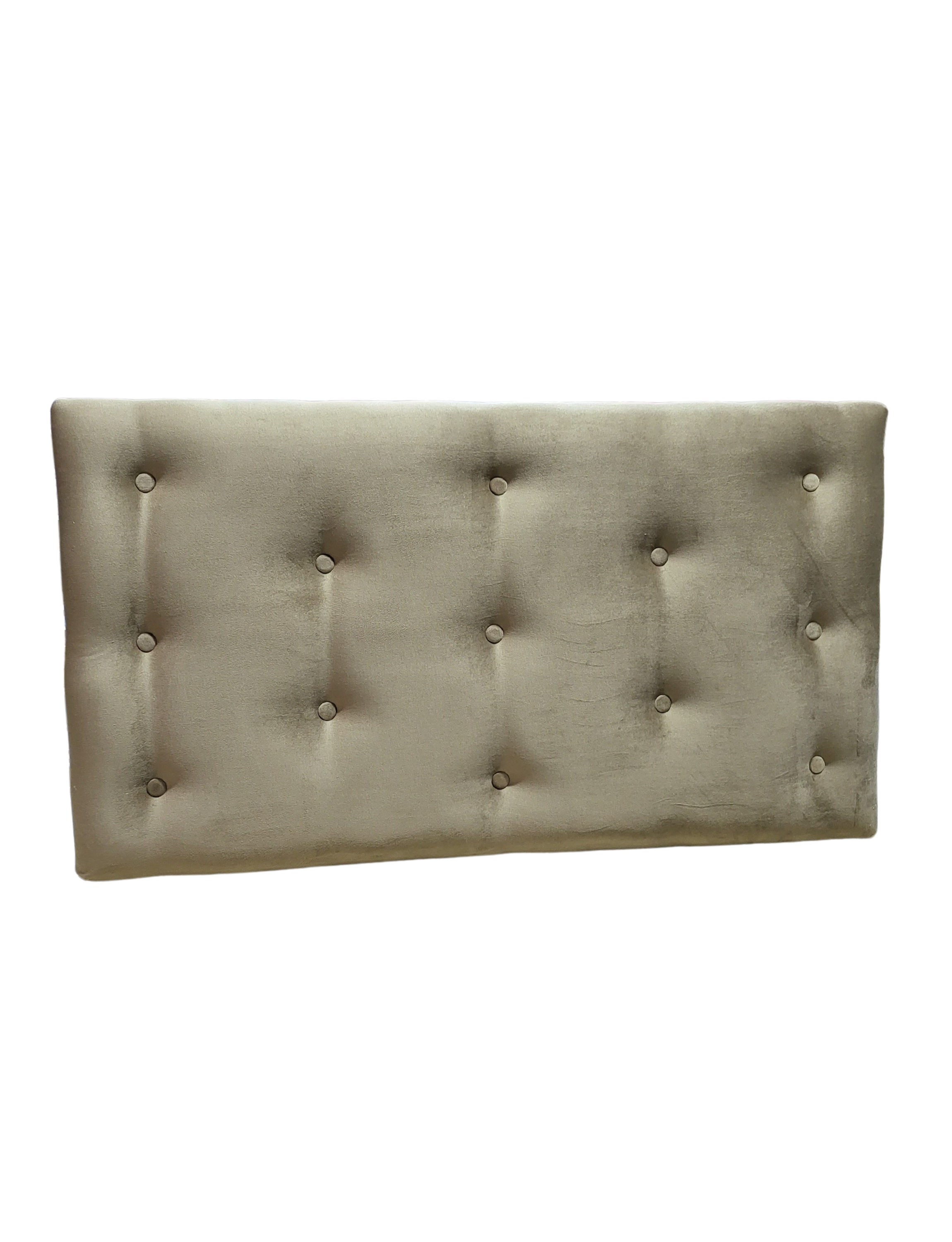 Respaldo 1.5 Plazas Botone Felpa Mostaza Muebles Rimar-2