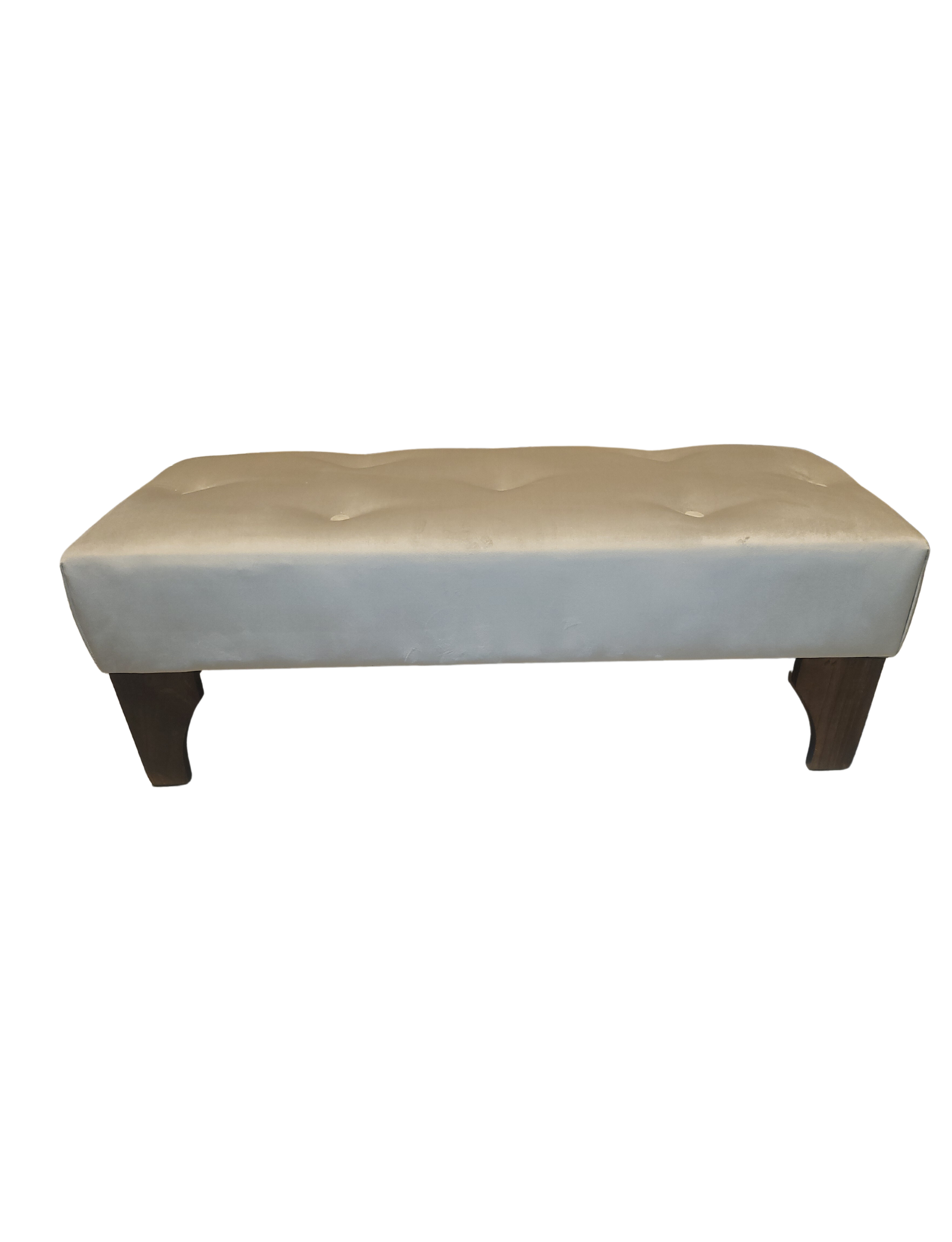 Banqueta Botone Beige Felpa Muebles Rimar-3