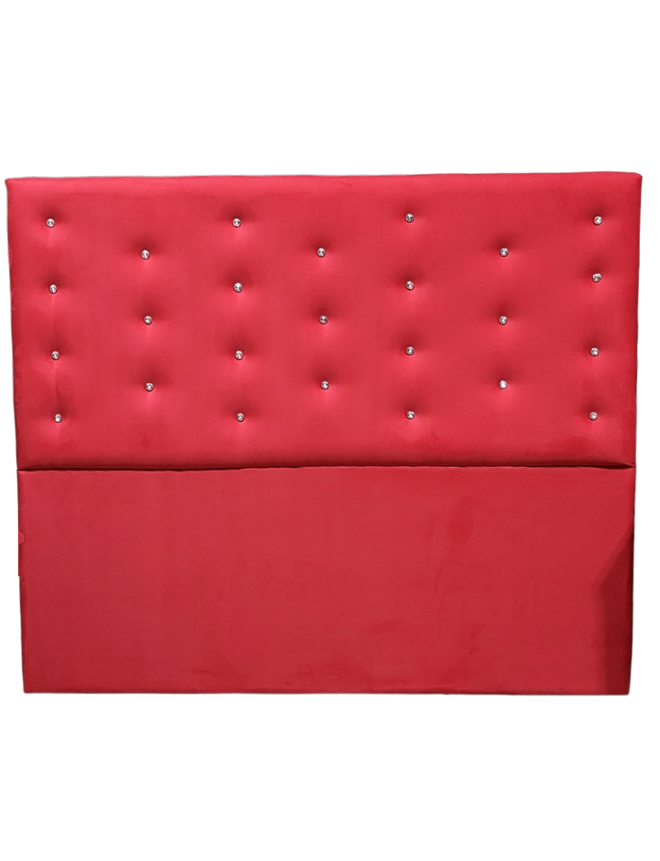 Respaldo Botoné Con Base 2P Rojo Diamante Felpa-2