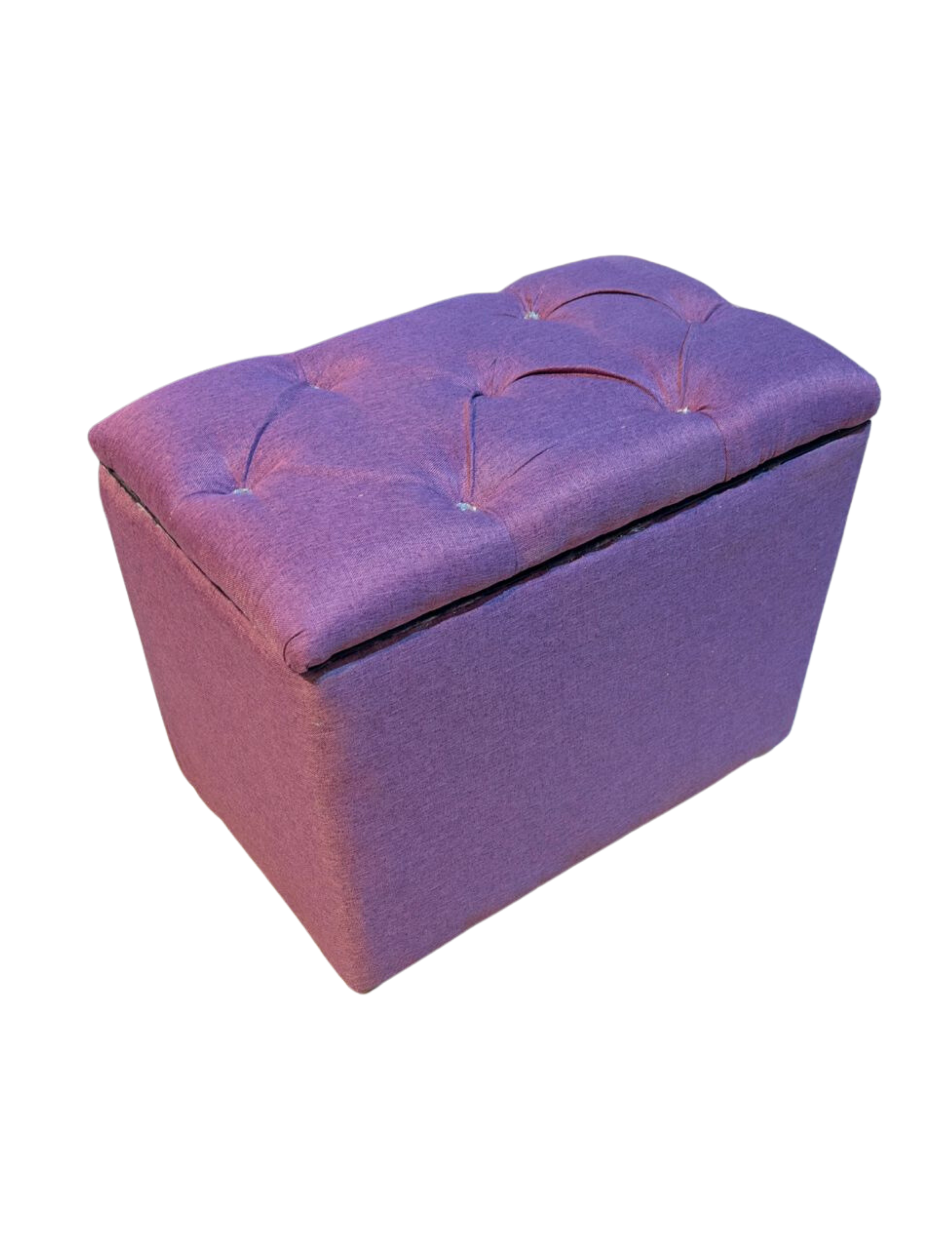 Banqueta Baul Capitoné Morado Lino-4