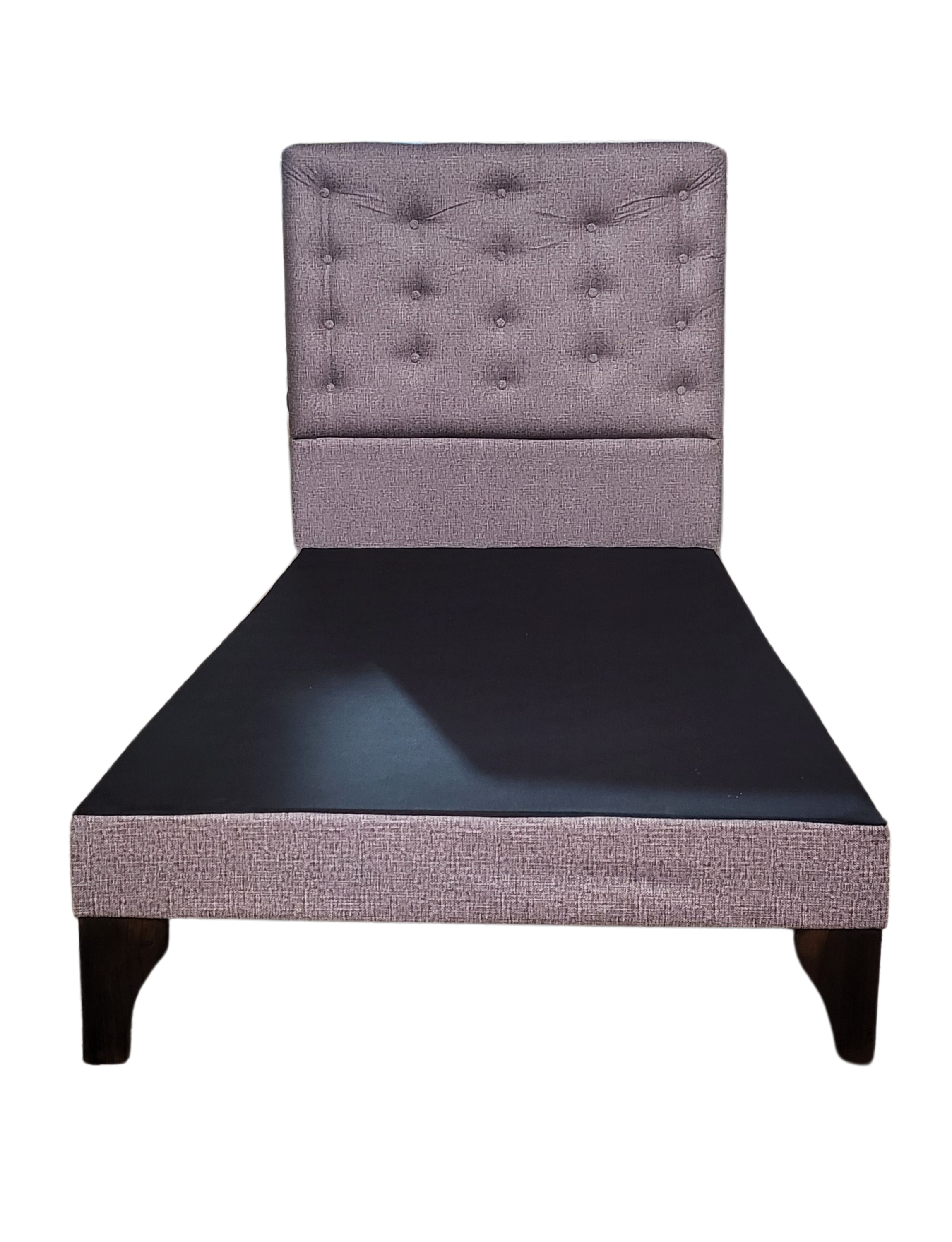 Cama Europea 1.5 Plazas + Respaldo Gris A Piso + Colchón Resorte-4