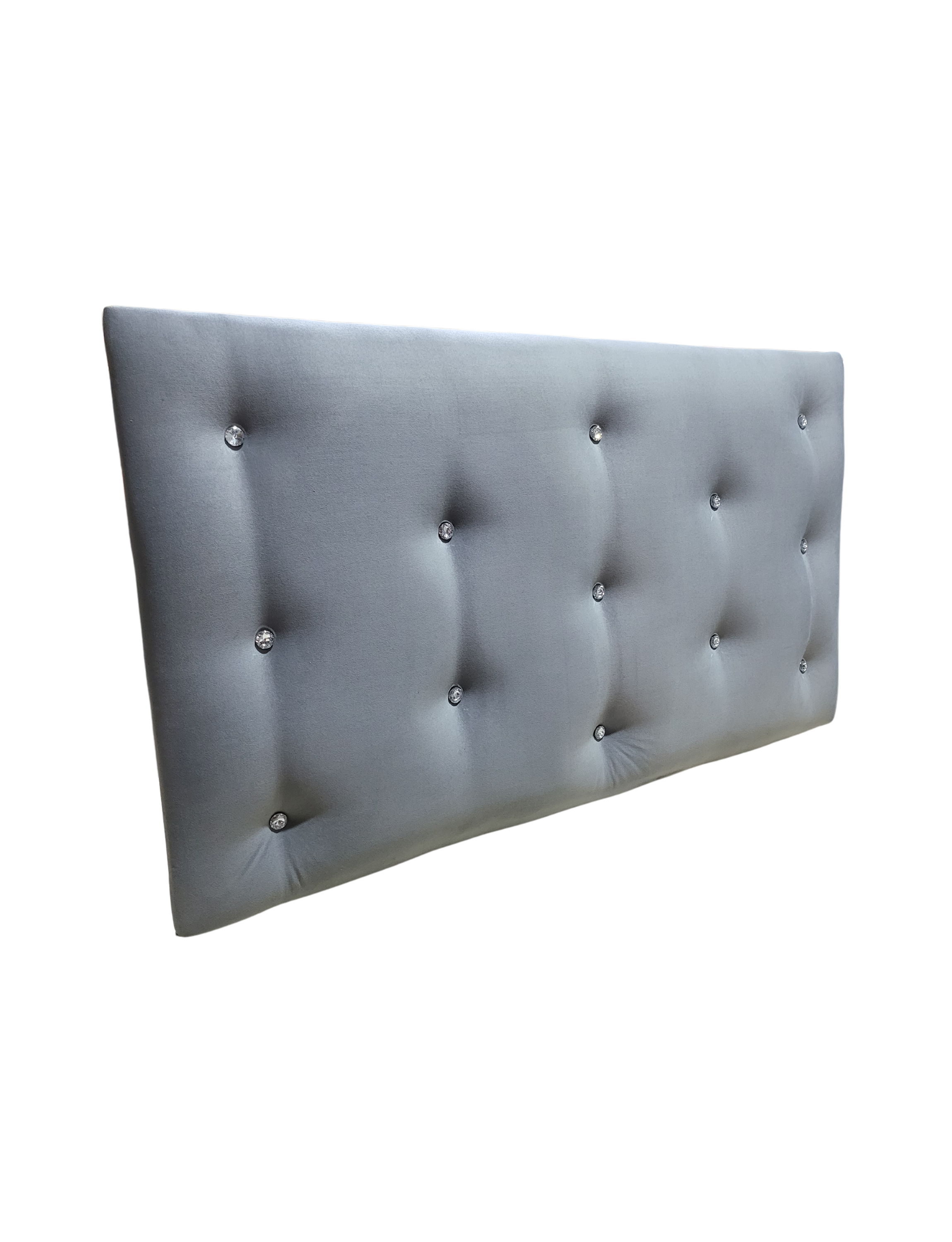 Respaldo 1.5 Plazas Botón Diamante Felpa Muebles Rimar-2