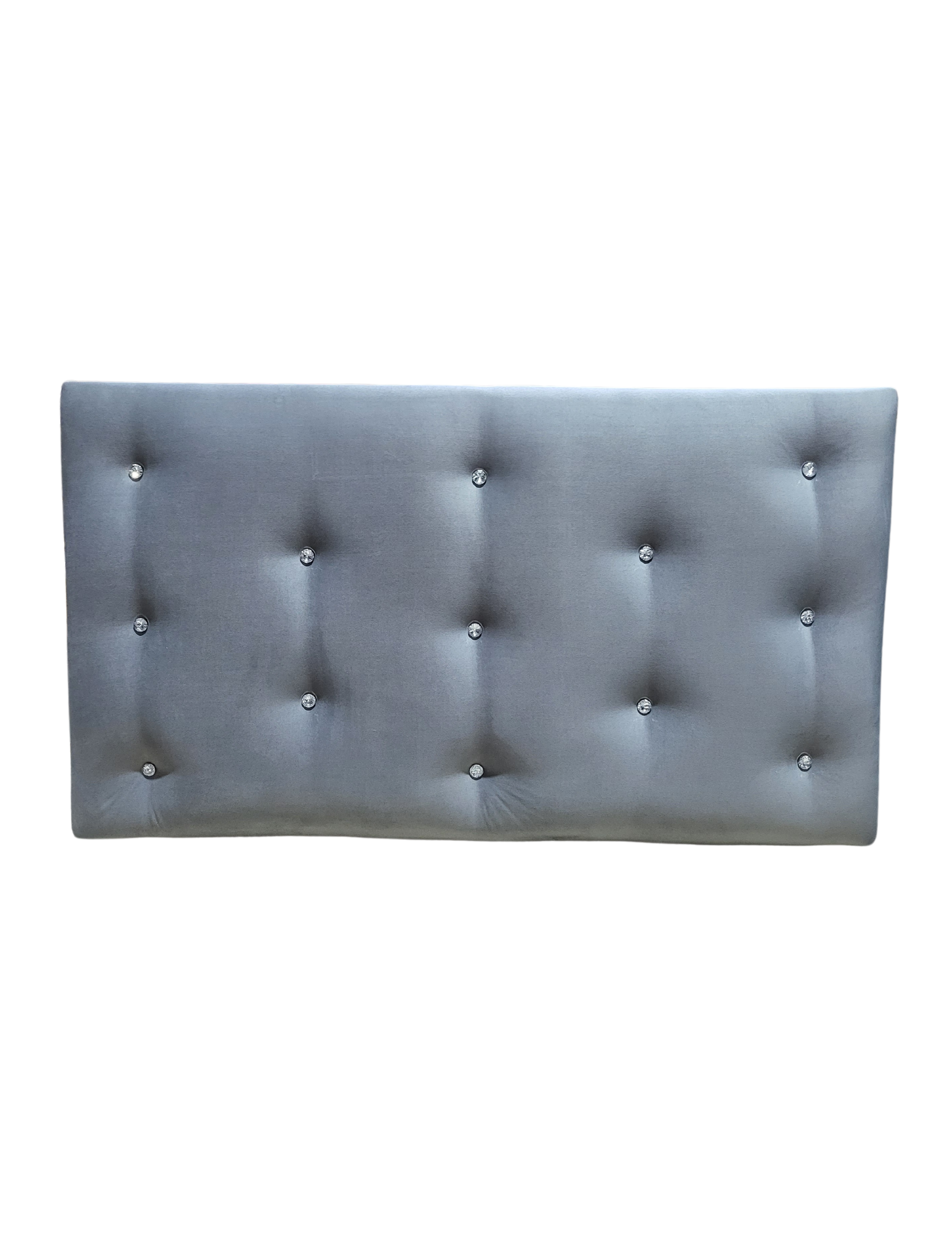 Respaldo 1.5 Plazas Botón Diamante Felpa Muebles Rimar-3