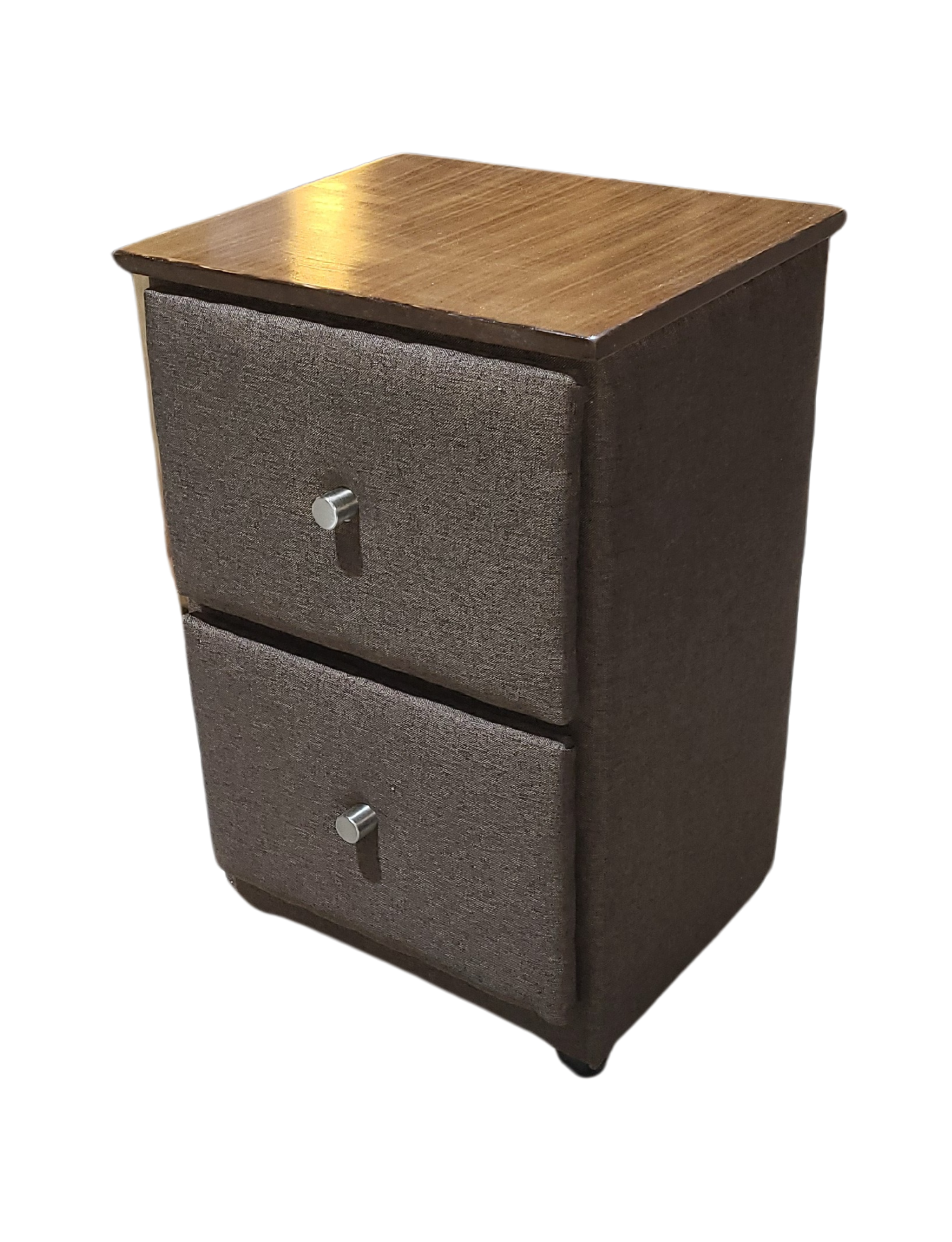 Veladores Doble Cajón Cafe Lino Muebles Rimar-2