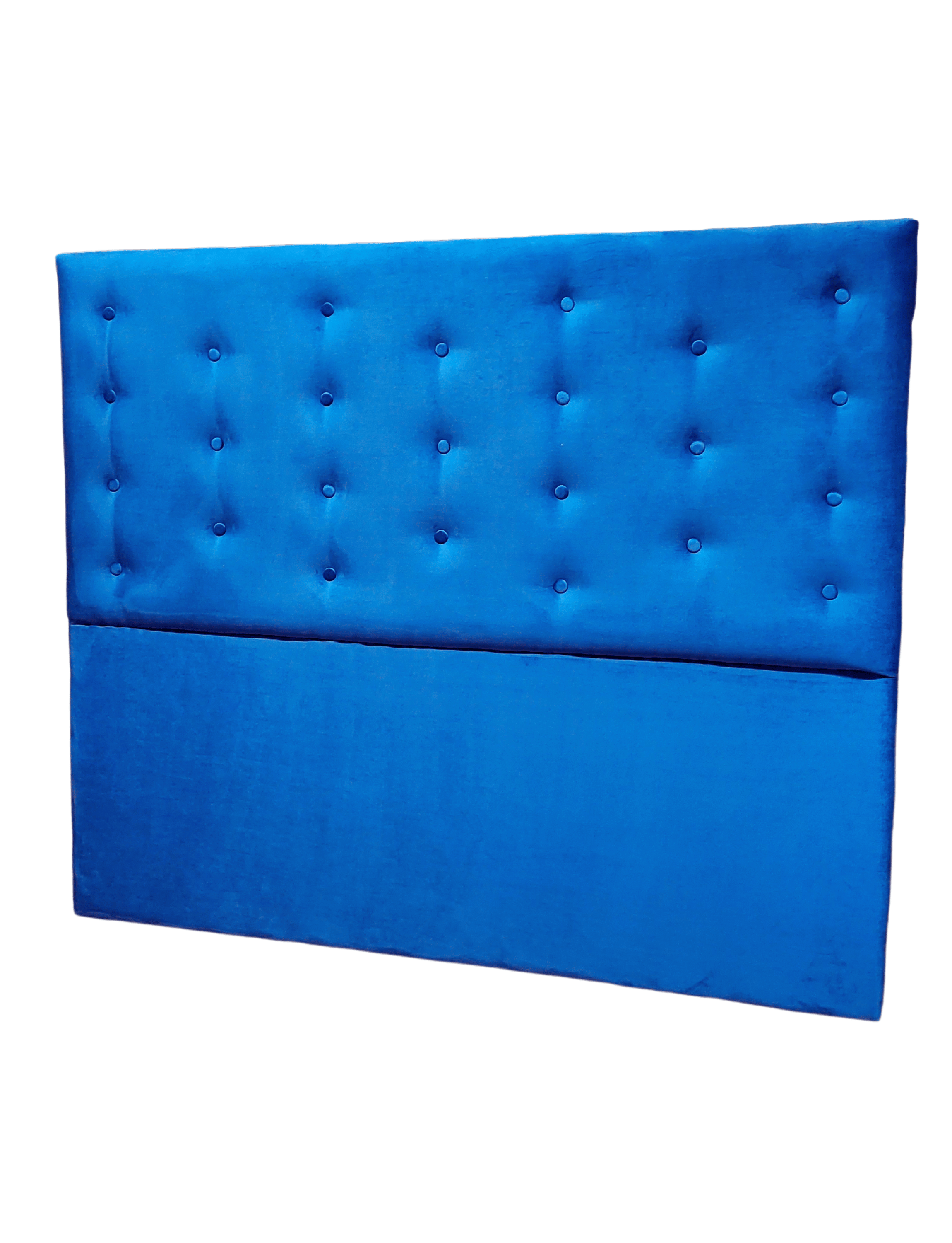 Respaldo Botoné Con Base 2P Azul Rey Felpa-3
