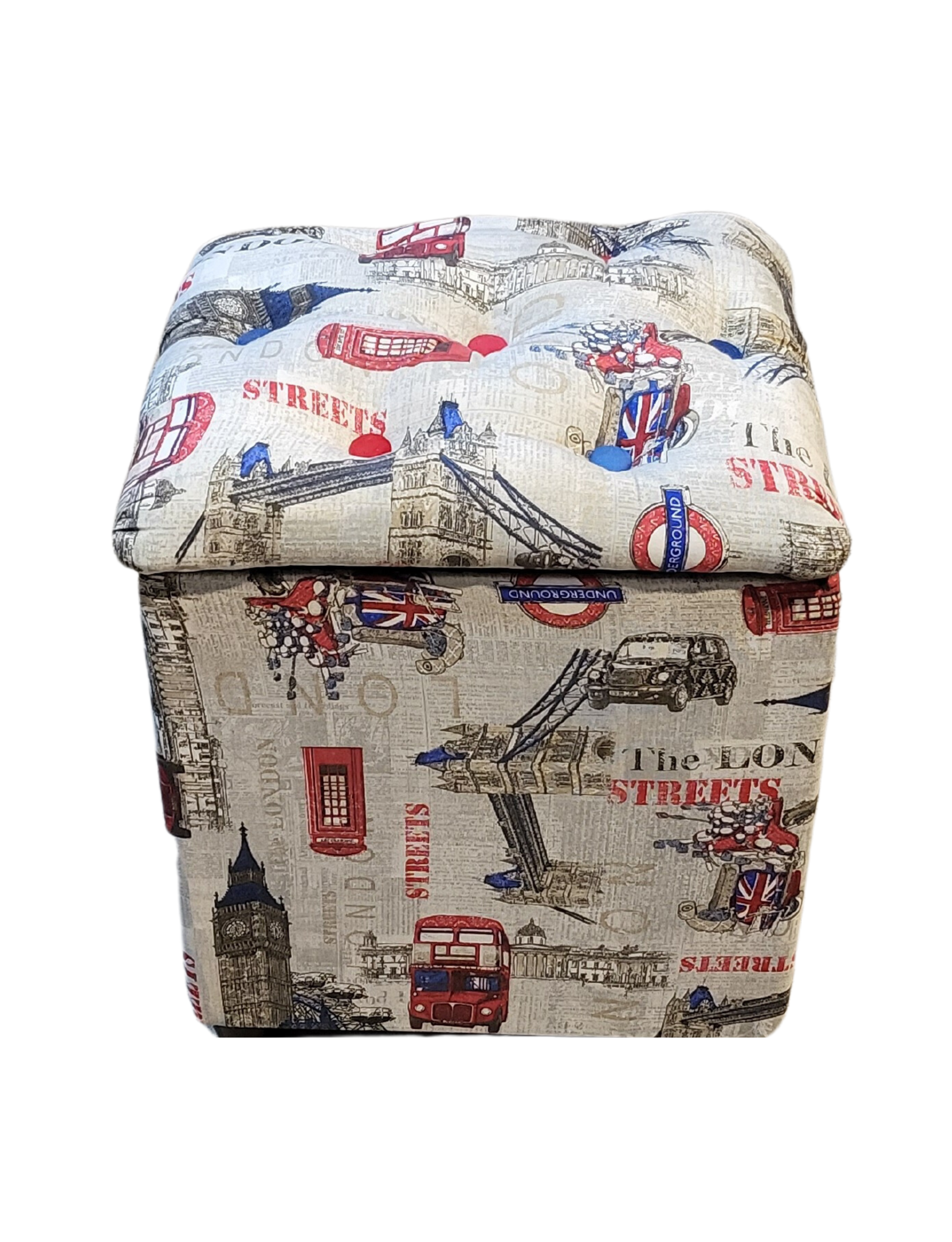 Pouf Baul Bicolor London 40x33x50 Rimar-4