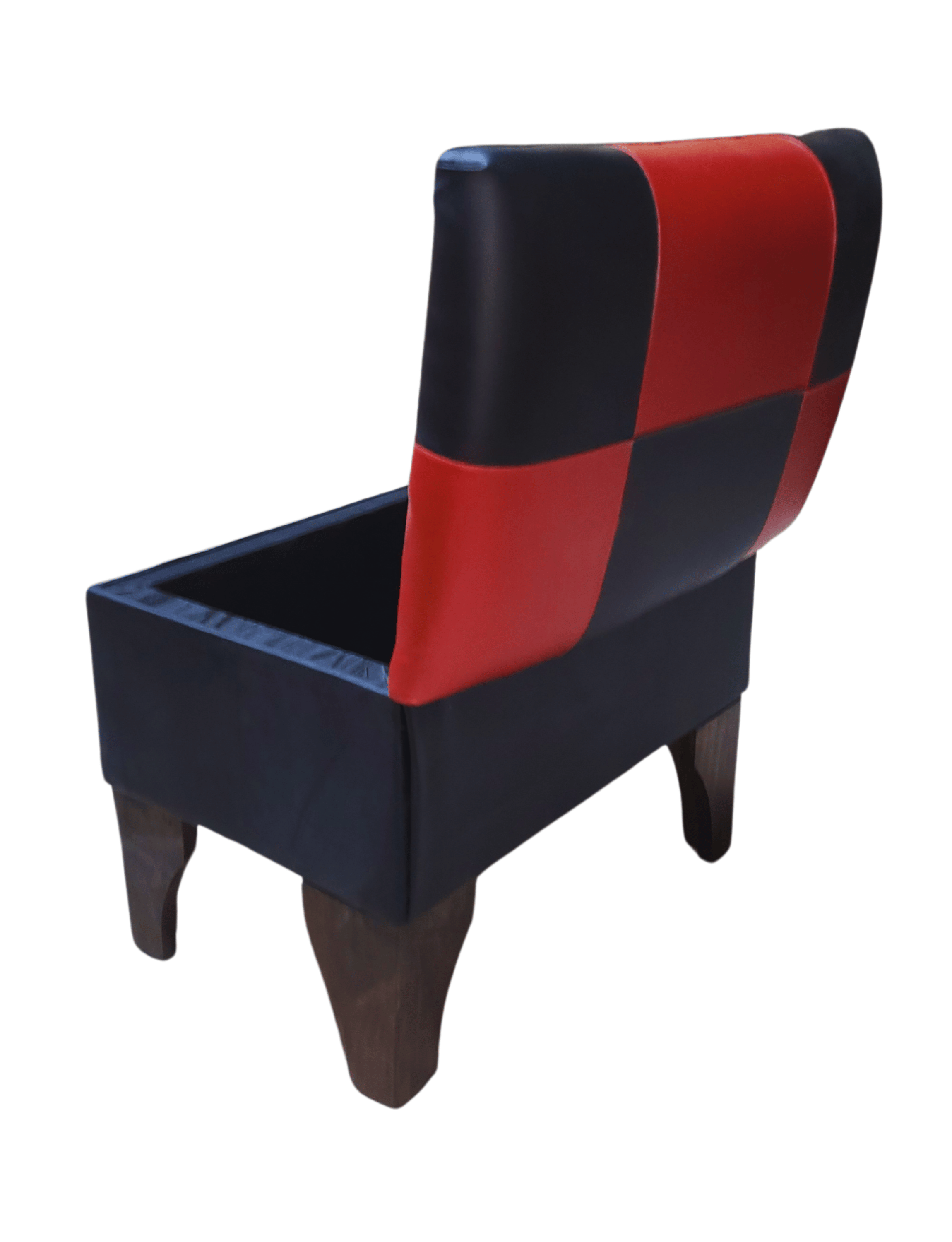 Banqueta Baul Dama Bicolor Eco Cuero 60x40x45x20 Rimar-5