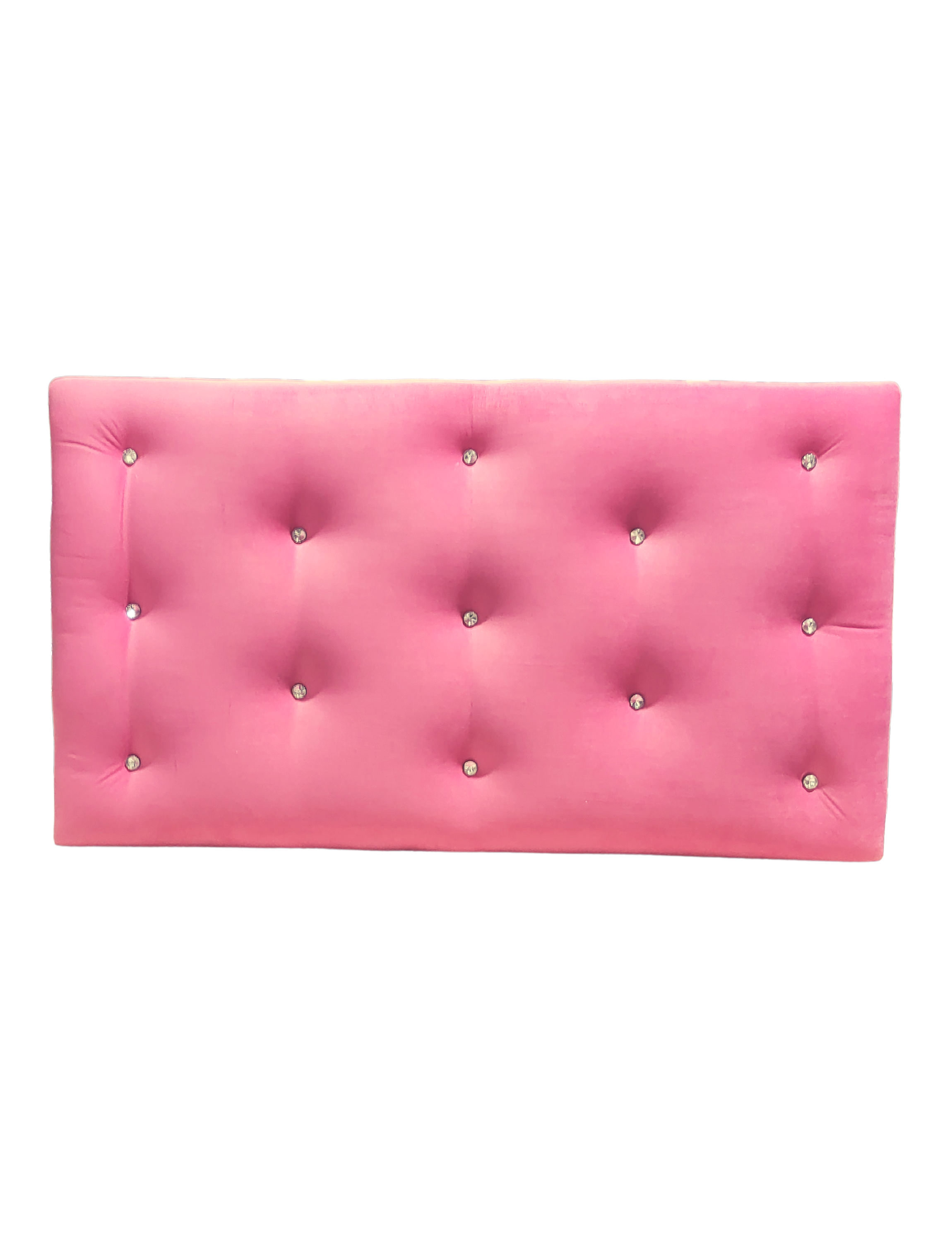 Respaldo 1.5 Plazas Botón Diamante Felpa Muebles Rimar-2