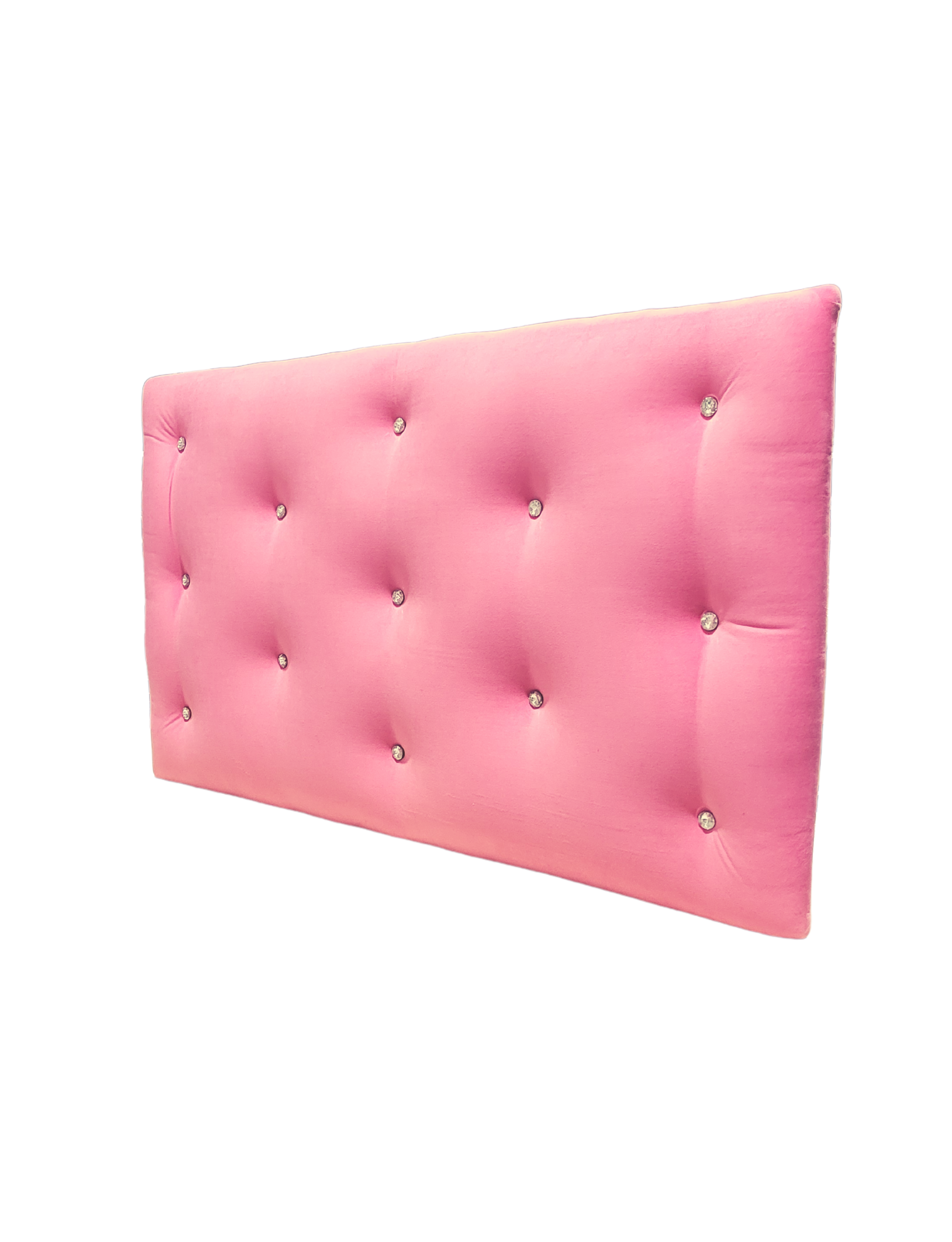 Respaldo 1.5 Plazas Botón Diamante Felpa Muebles Rimar-3