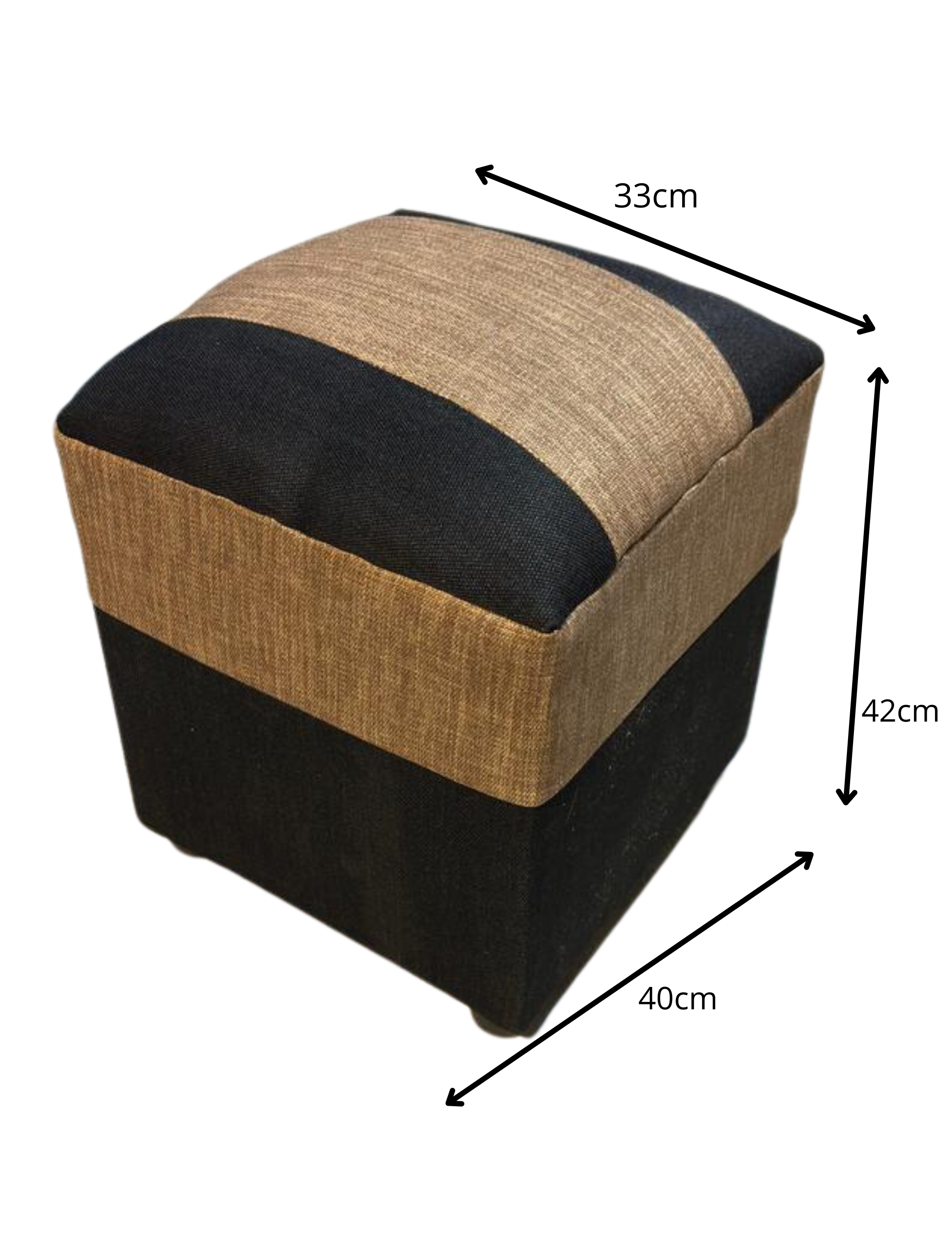 Pouf Bicolor Lino 35x35x42 Muebles Rimar-2