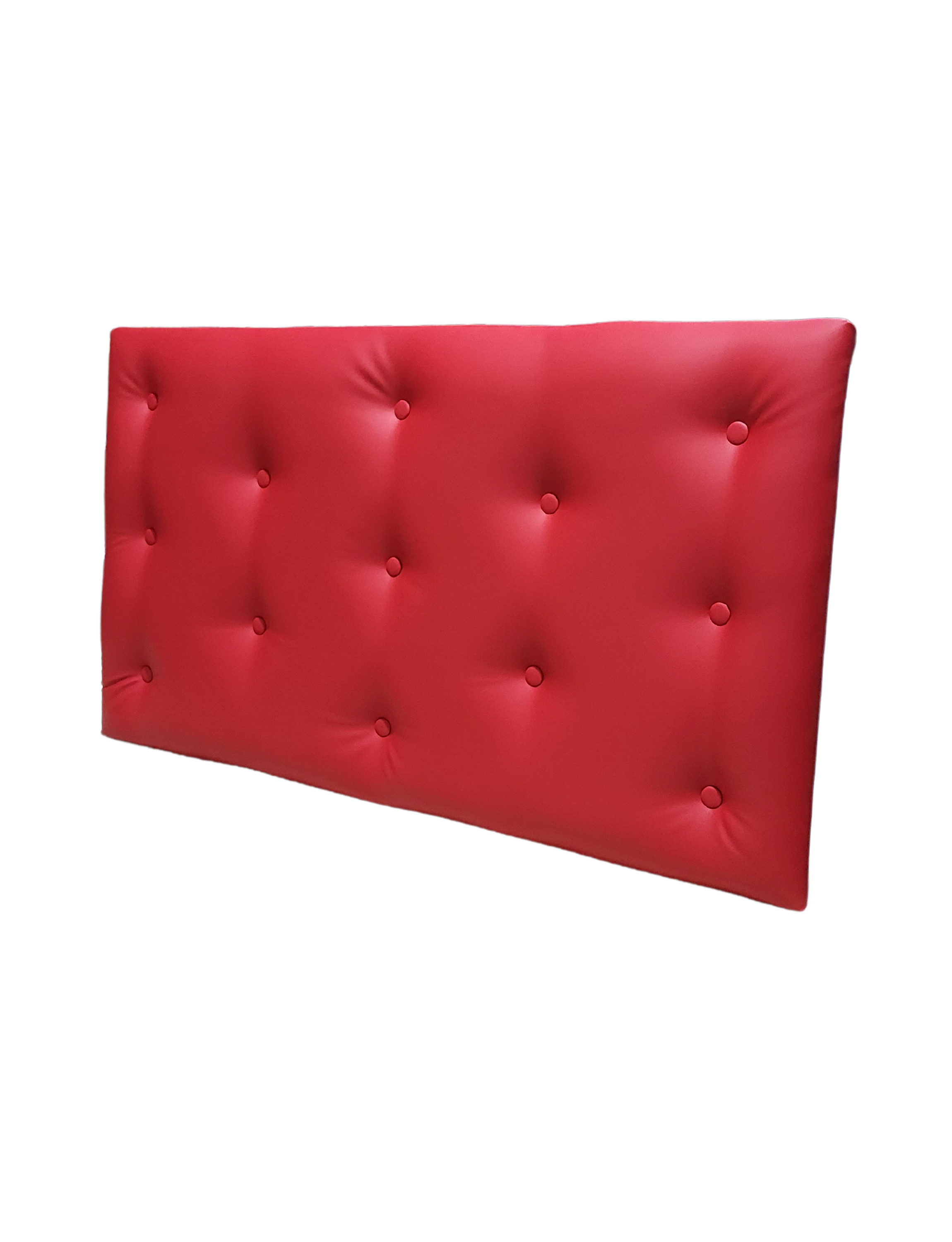 Respaldo 1.5 Plazas Botone Rojo Eco Cuero Muebles Rimar-3