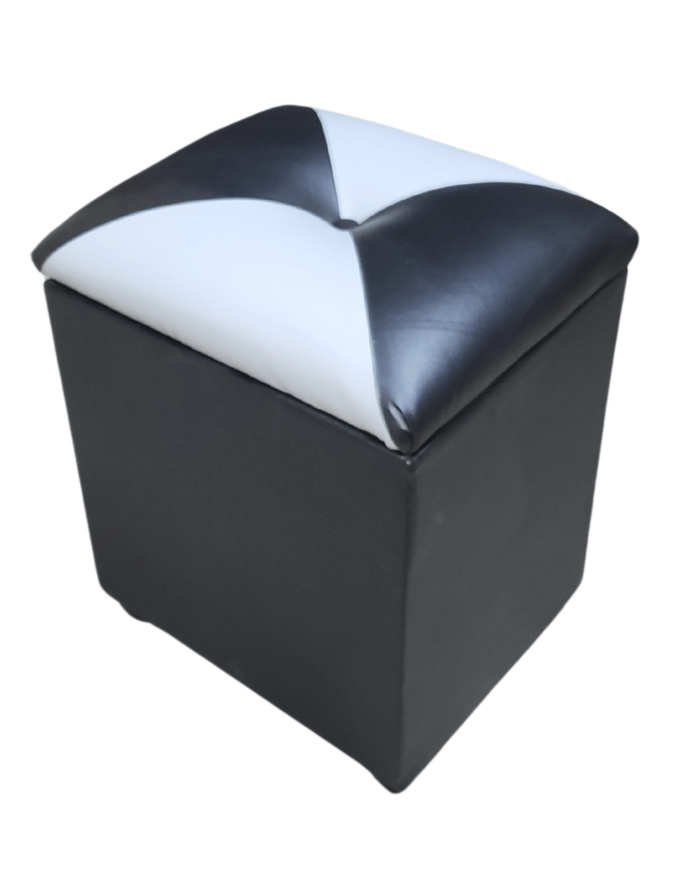 Pouf Baul Dama Bicolor Eco Cuero 40x33x50 Rimar-3