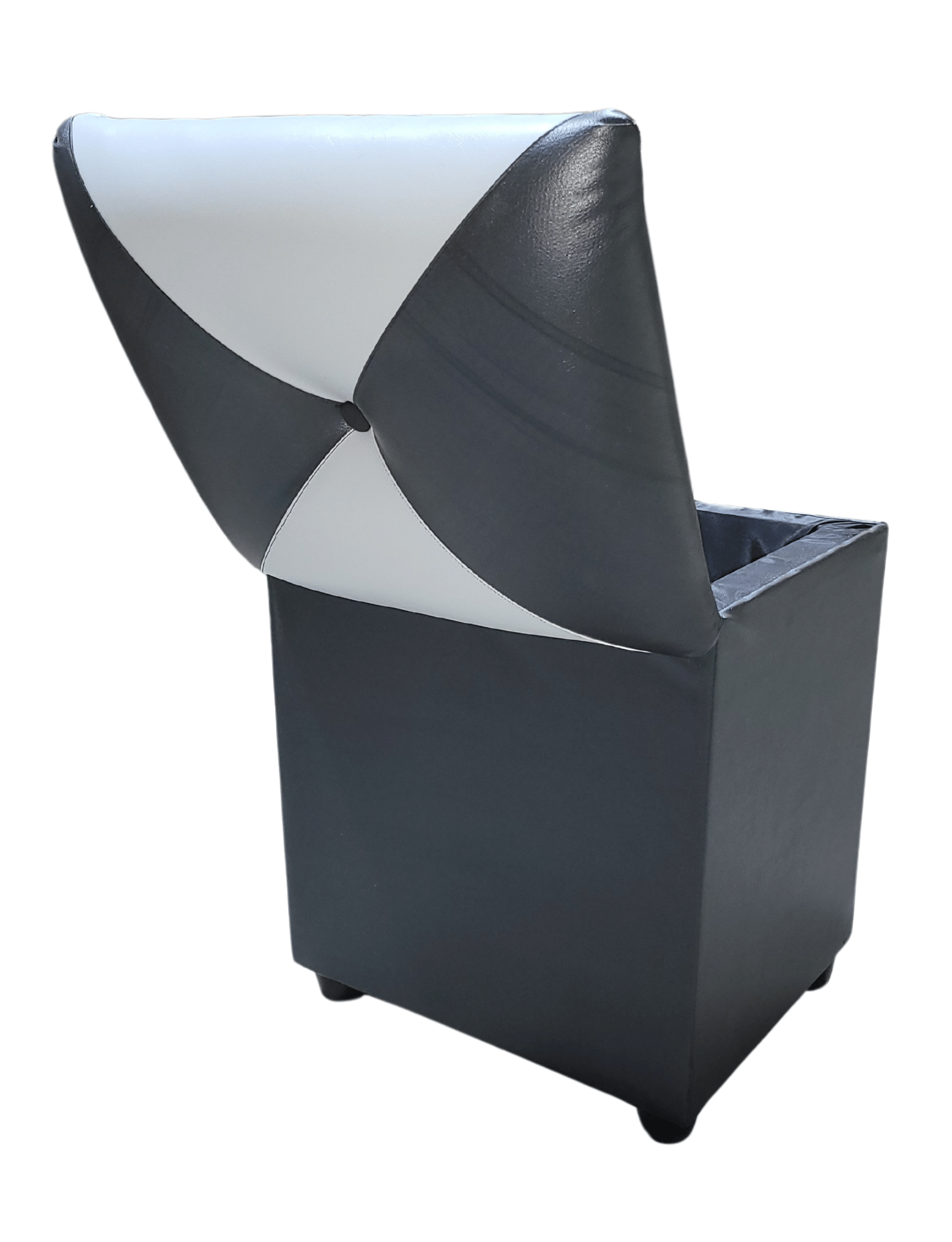 Pouf Baul Dama Bicolor Eco Cuero 40x33x50 Rimar-5