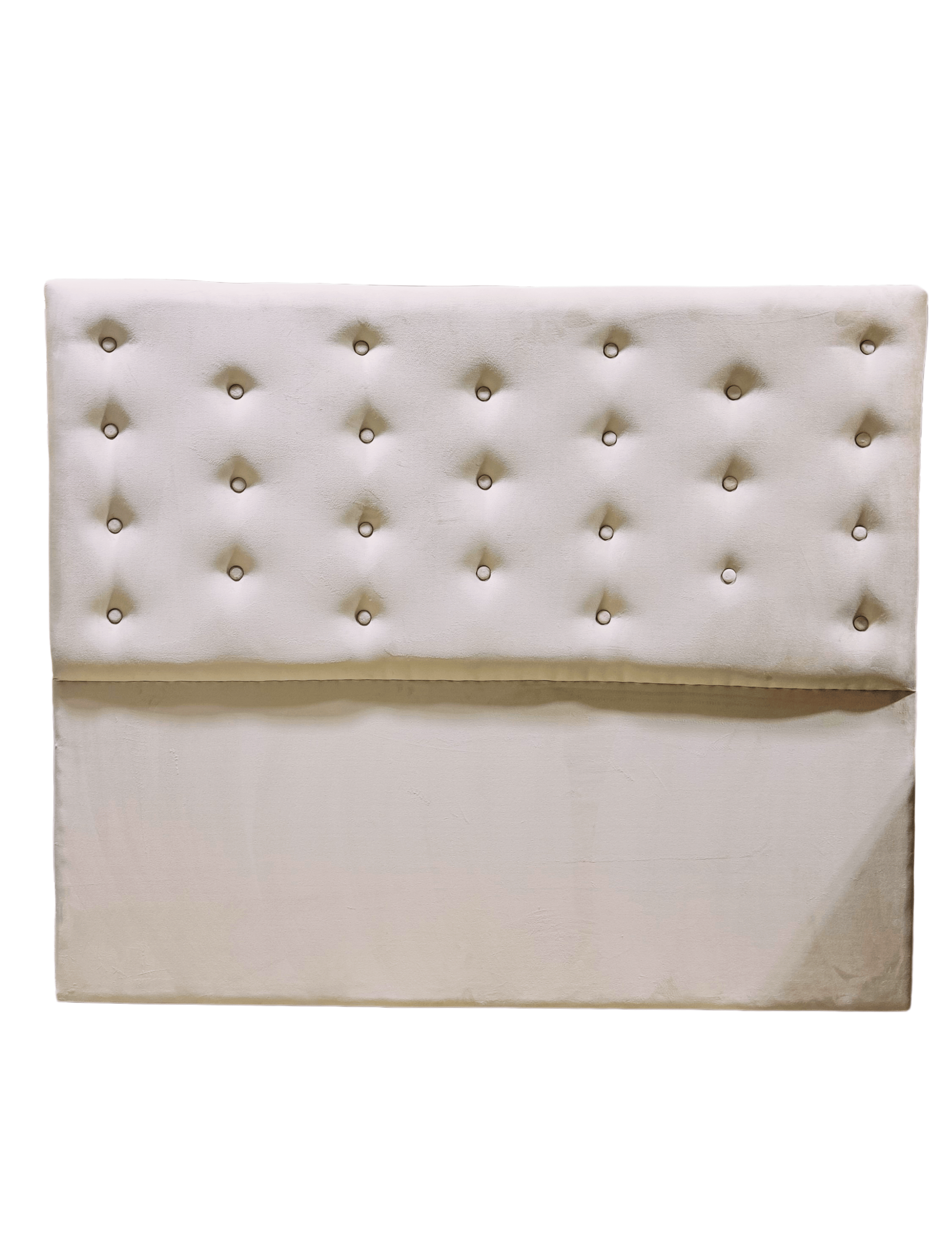 RESPALDO BOTONE A PISO 2 PLAZAS BEIGE FELPA -2