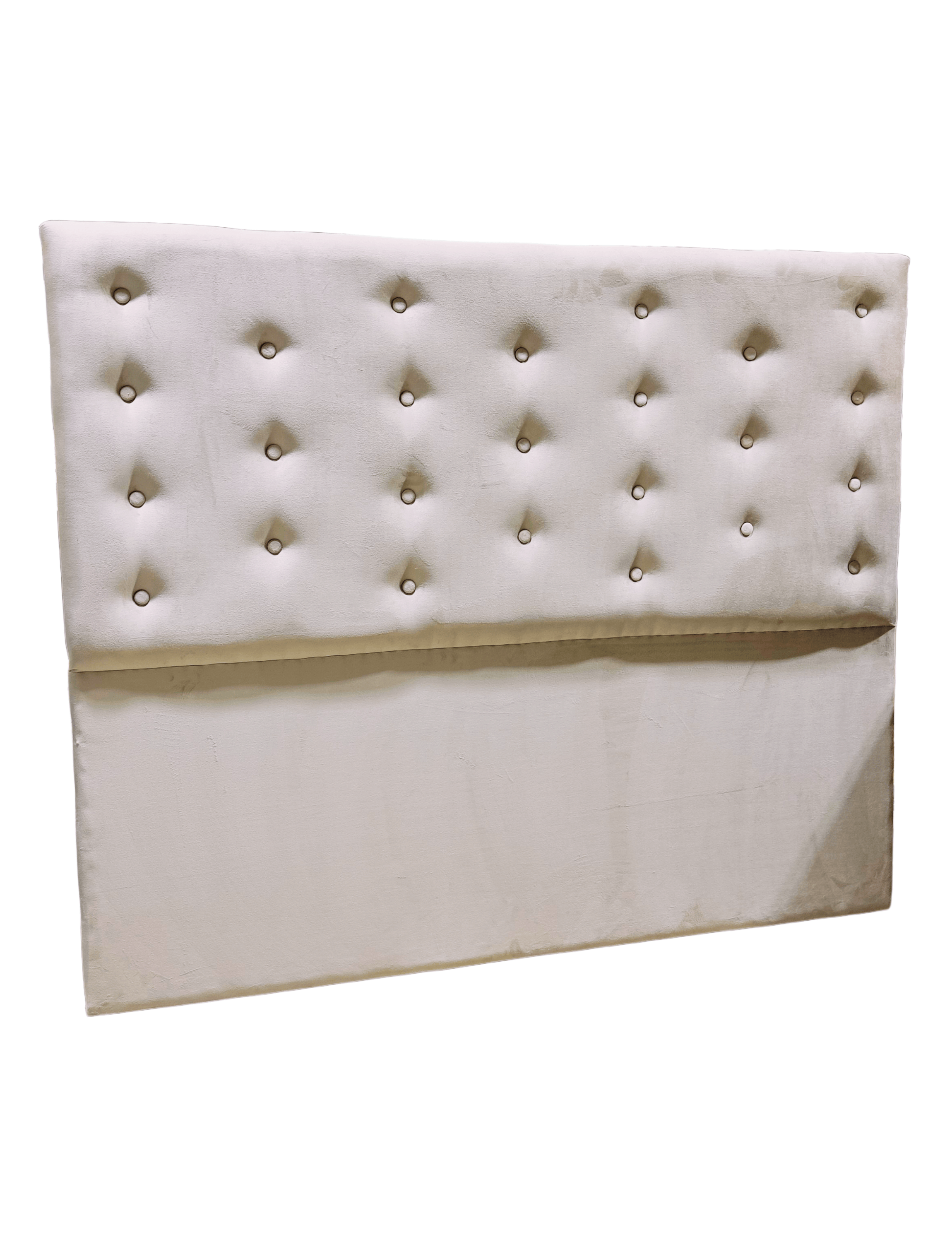 RESPALDO BOTONE A PISO 2 PLAZAS BEIGE FELPA -4