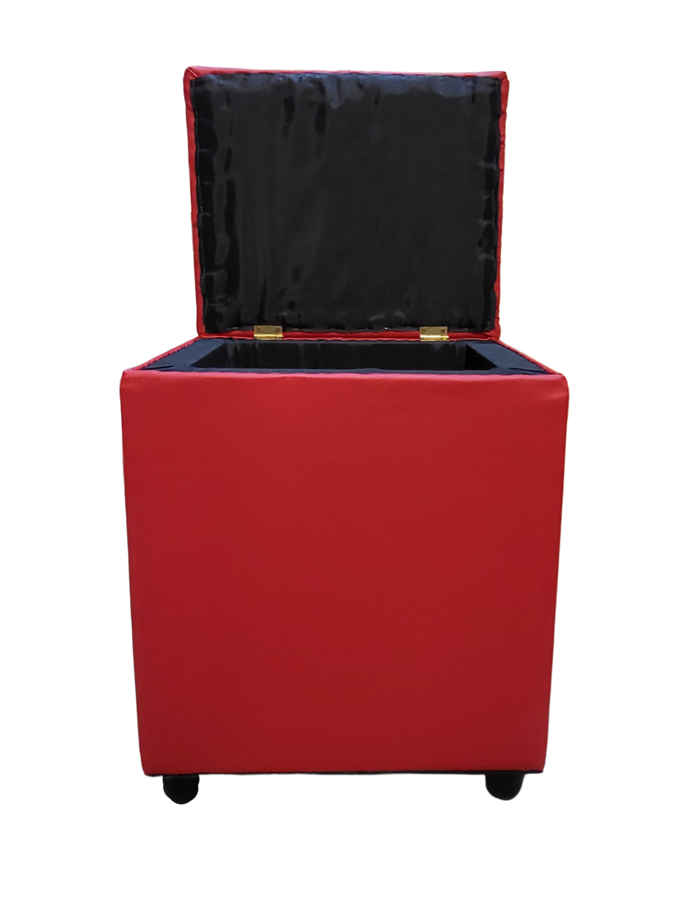 Pouf Baul Rojo Eco Cuero 40x33x50 Rimar-4