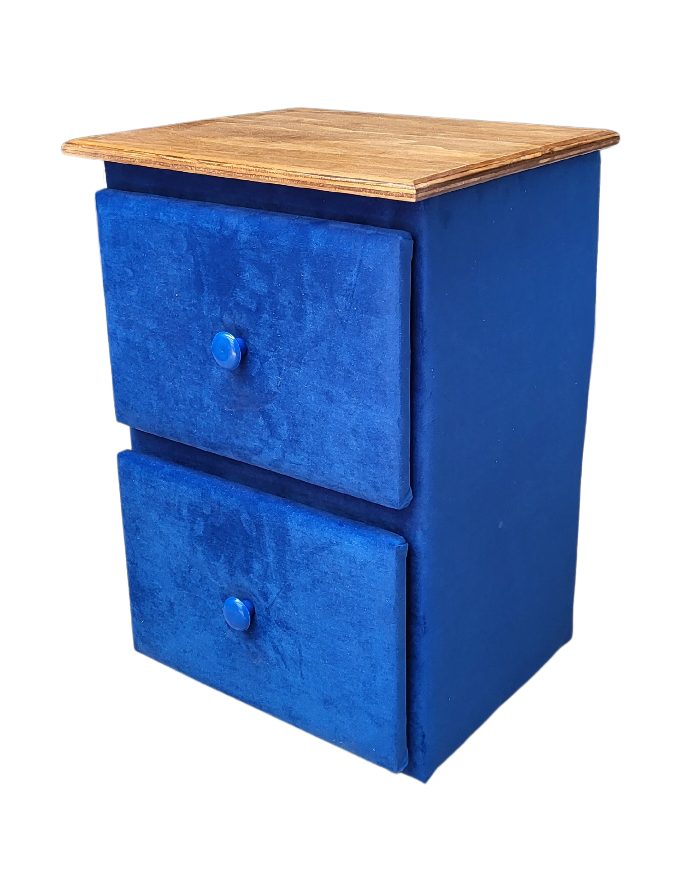 VELADOR DOBLE CAJON FELPA AZUL REY -2