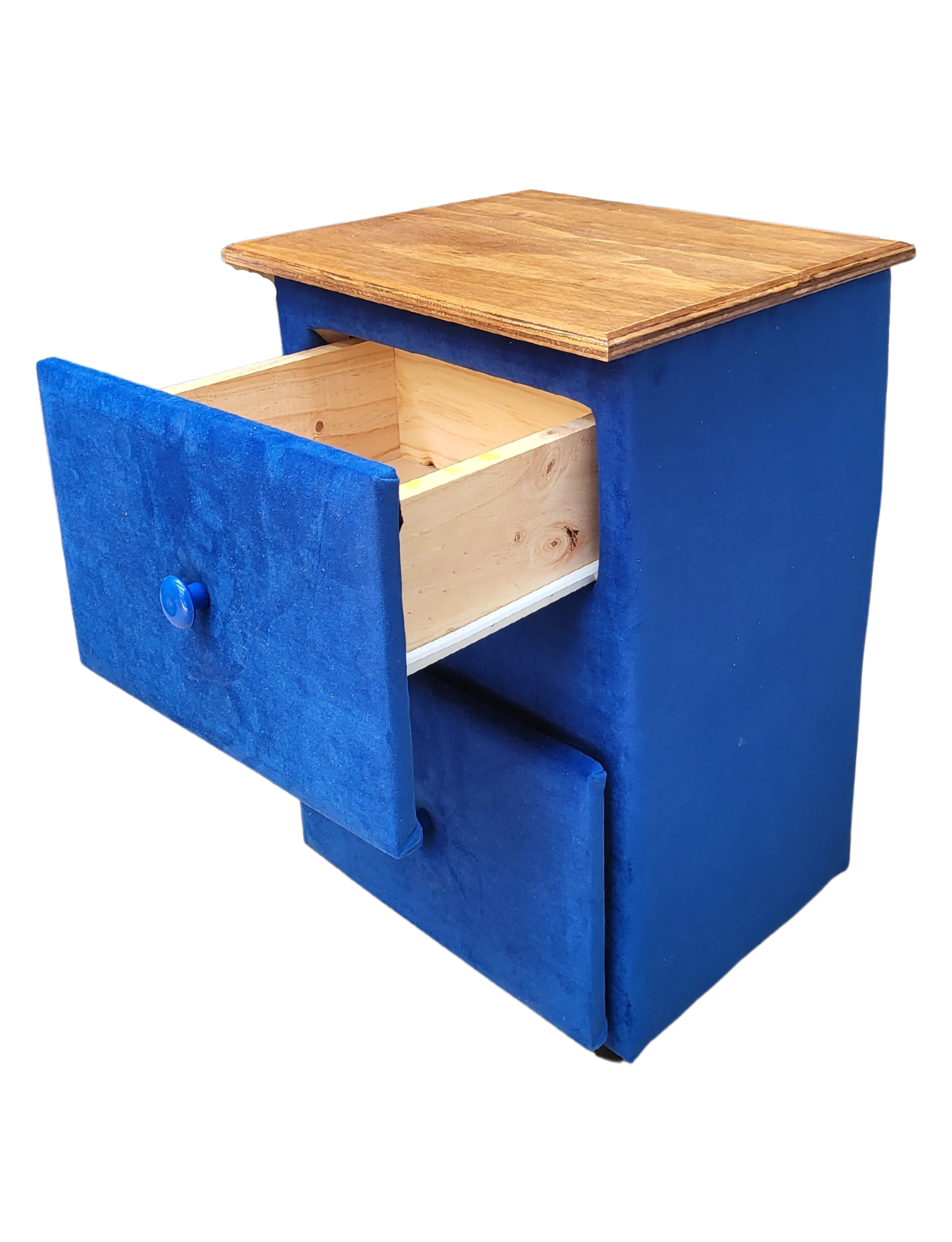 VELADOR DOBLE CAJON FELPA AZUL REY -3