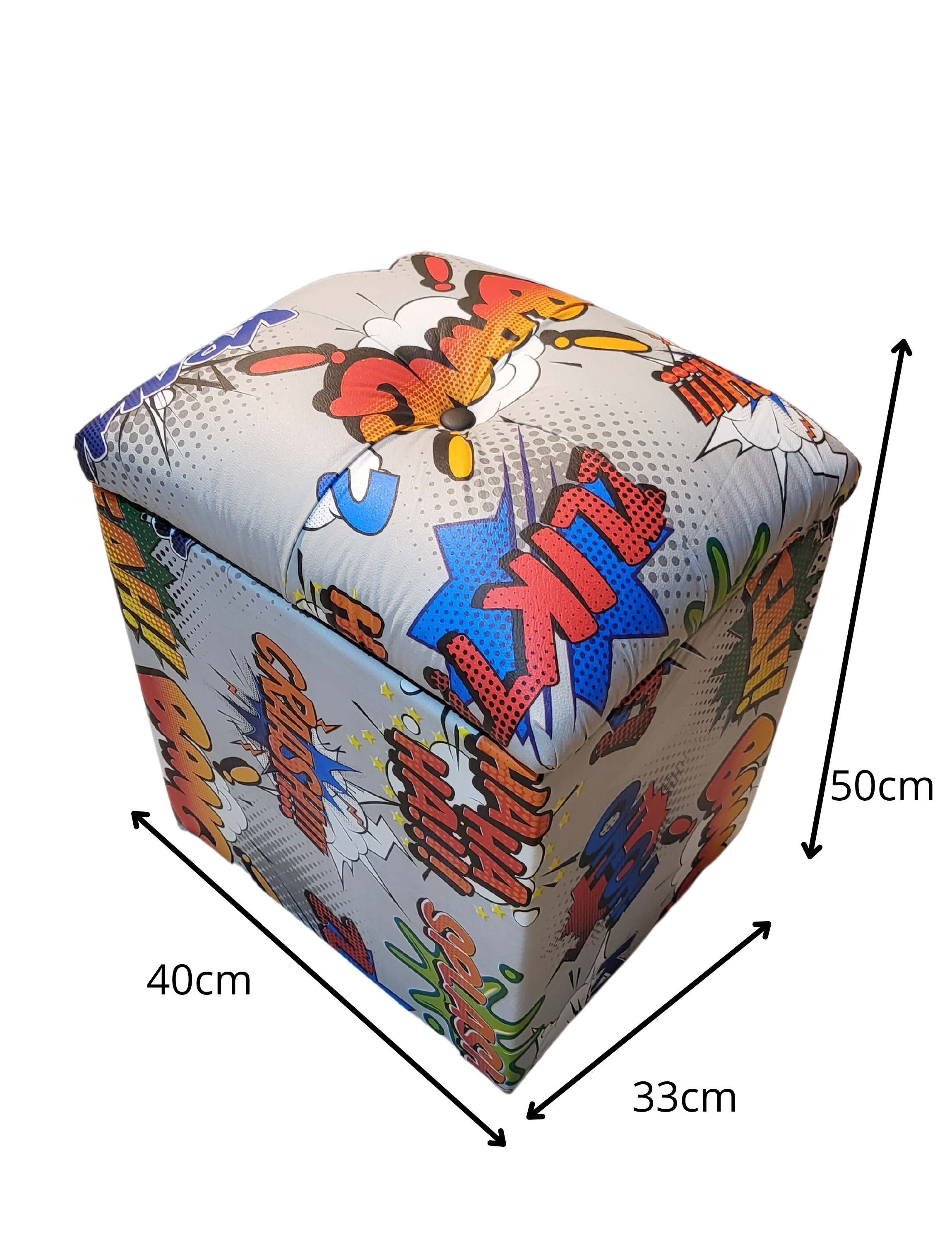 Pouf Baul Comic Eco Cuero 40x33x50 Rimar-2