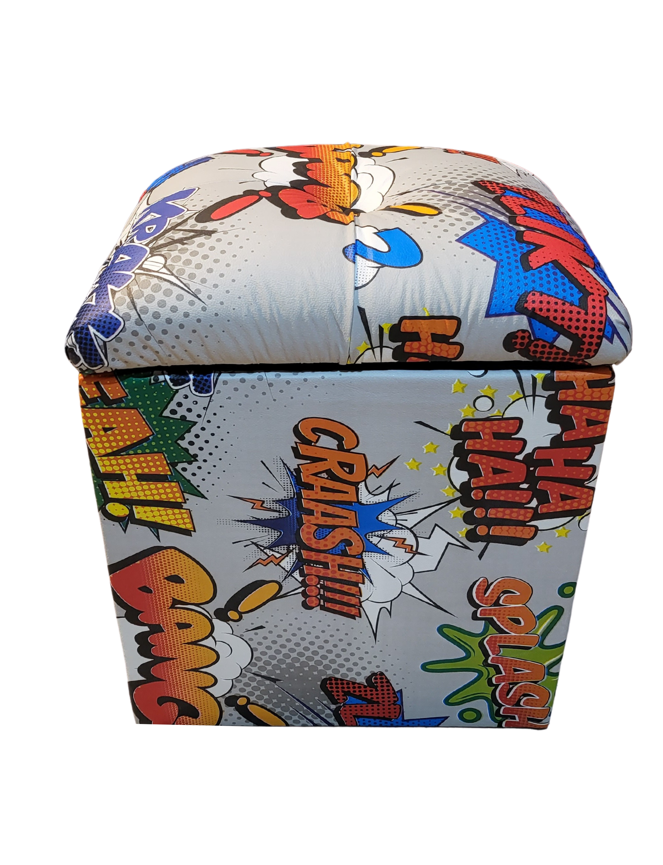 Pouf Baul Comic Eco Cuero 40x33x50 Rimar-5